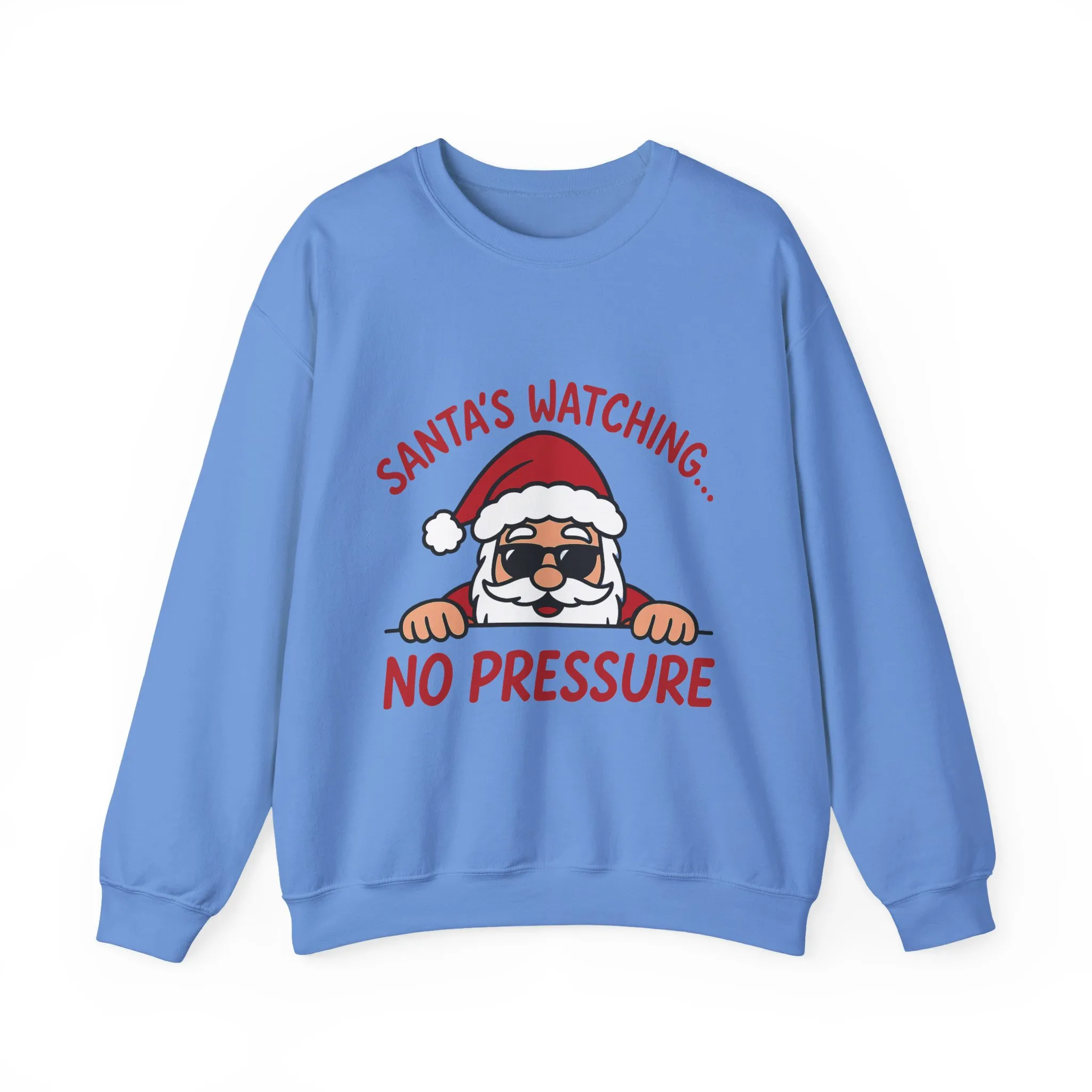 Santa's Watching No Pressure Women's Christmas Sweatshirt, Funny Holiday Jumper - Image 10