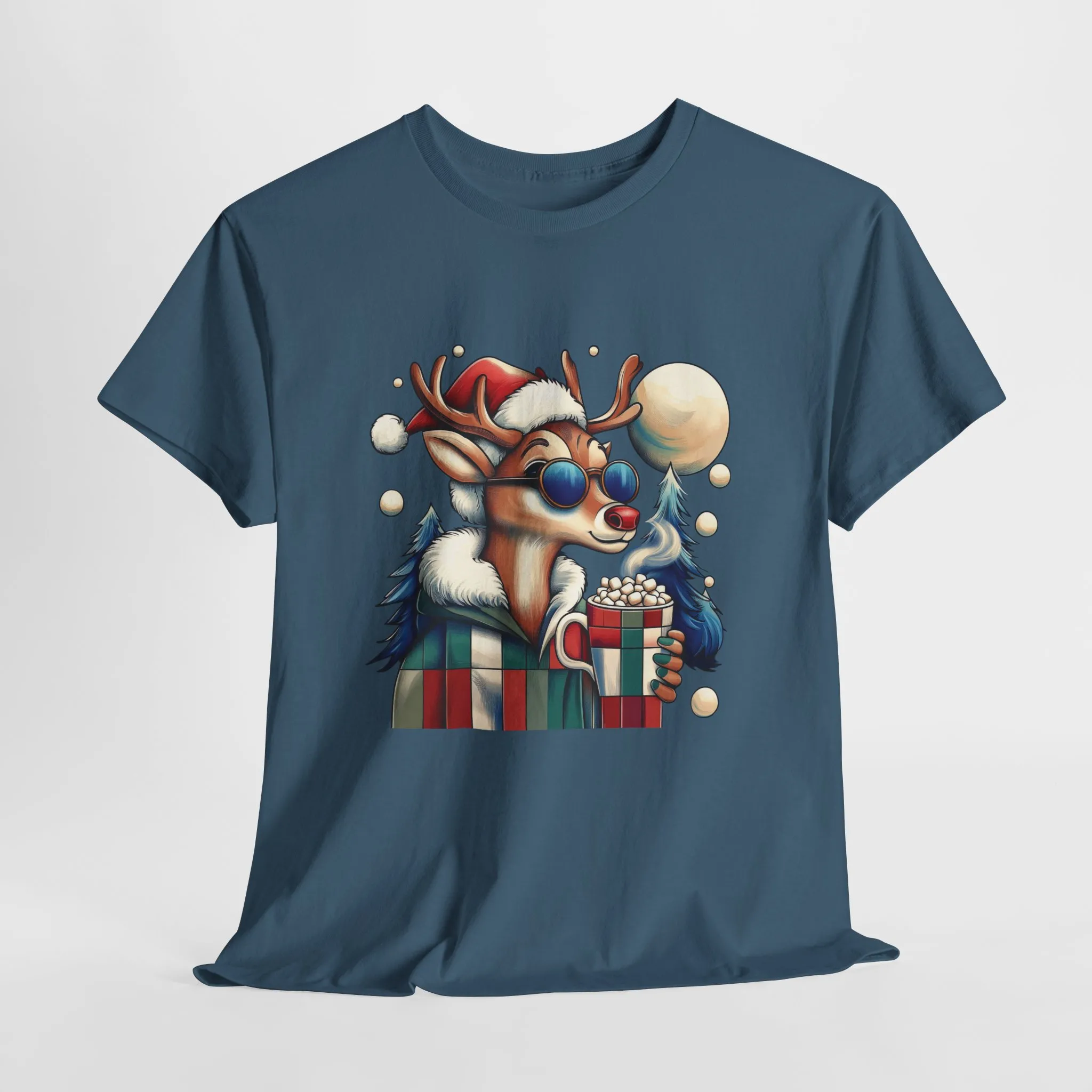Cool Reindeer Christmas T-Shirt, Funny Holiday Shirt for Men - Image 13