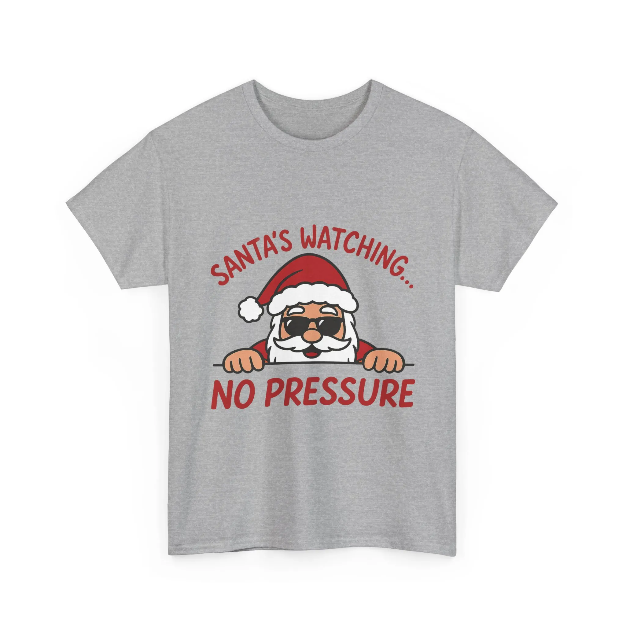 Santa's Watching No Pressure Women's Christmas T-Shirt, Funny Holiday Tee - Image 7