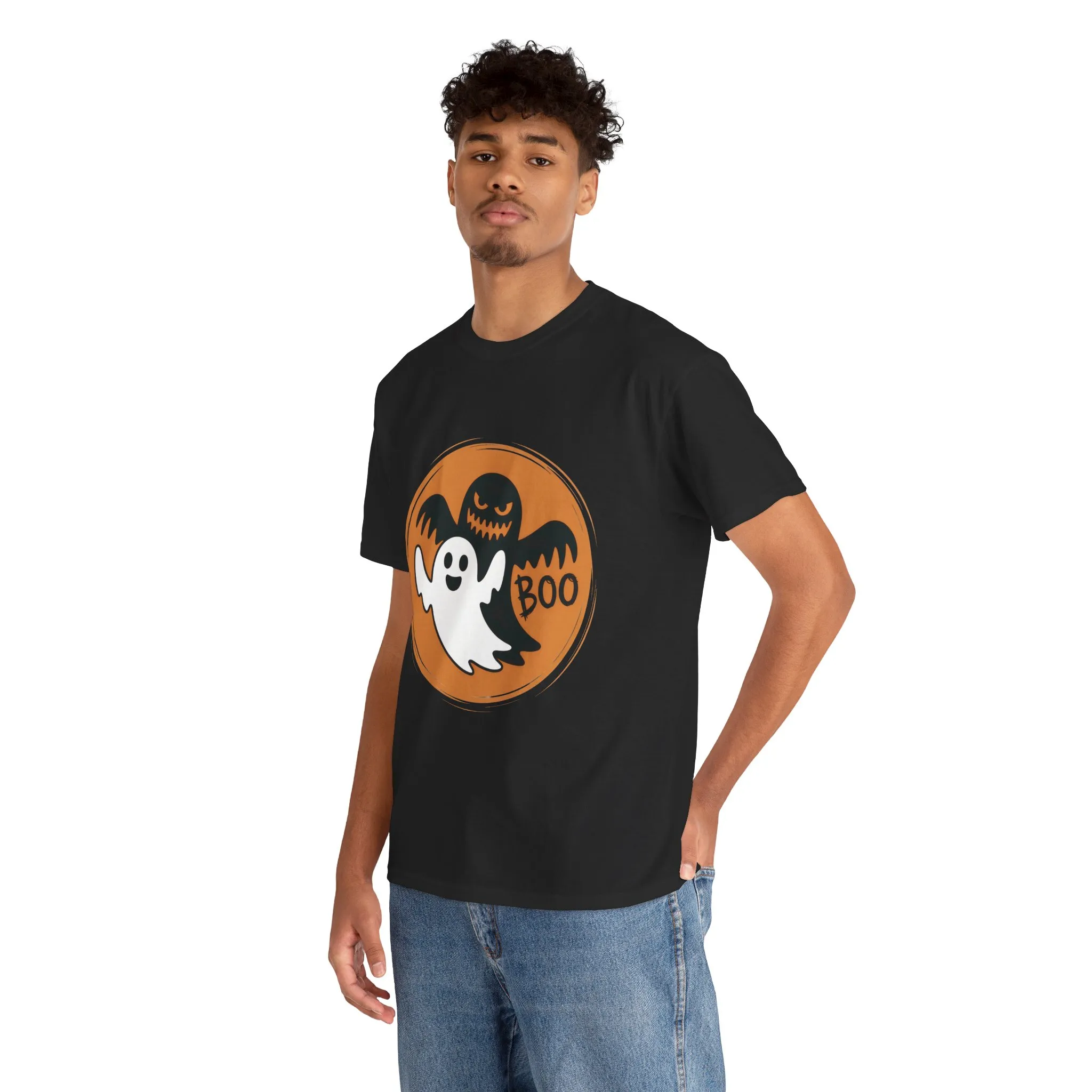 Halloween Ghost Men's T-Shirt, Cute Spooky BOO Tee, Men's Funny Scary Shirt for Men - Image 6