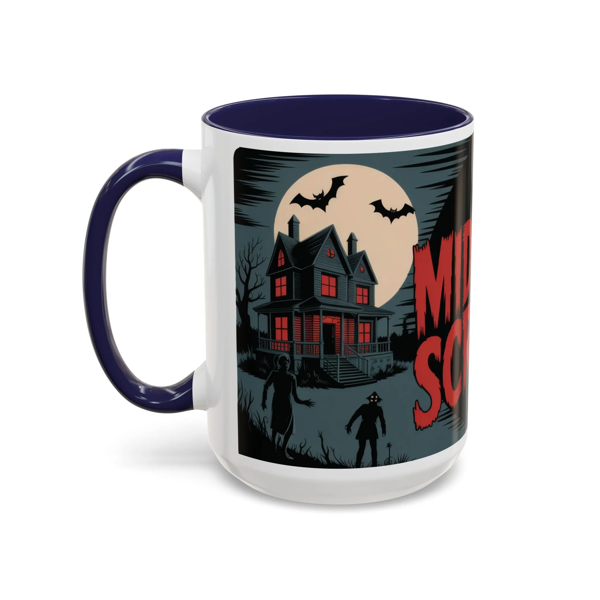 Midnight Screams Mug, Retro Horror Movie Poster Coffee Cup, Gothic Halloween Gift for Horror Lovers, Accent Coffee Mug (11, 15oz) - Image 8