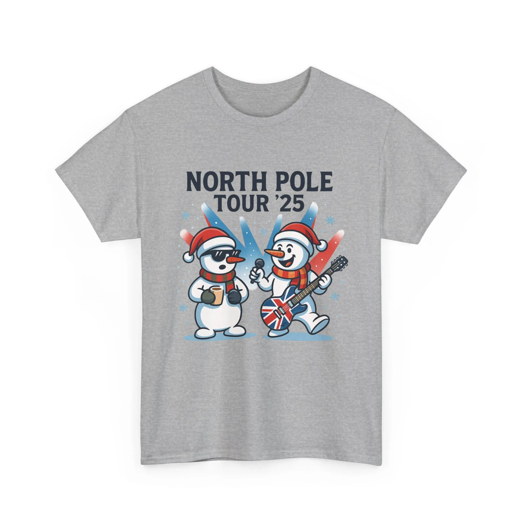 North Pole Tour 25 Men's Christmas T-Shirt, Funny Rock Music Holiday Tee - Image 2