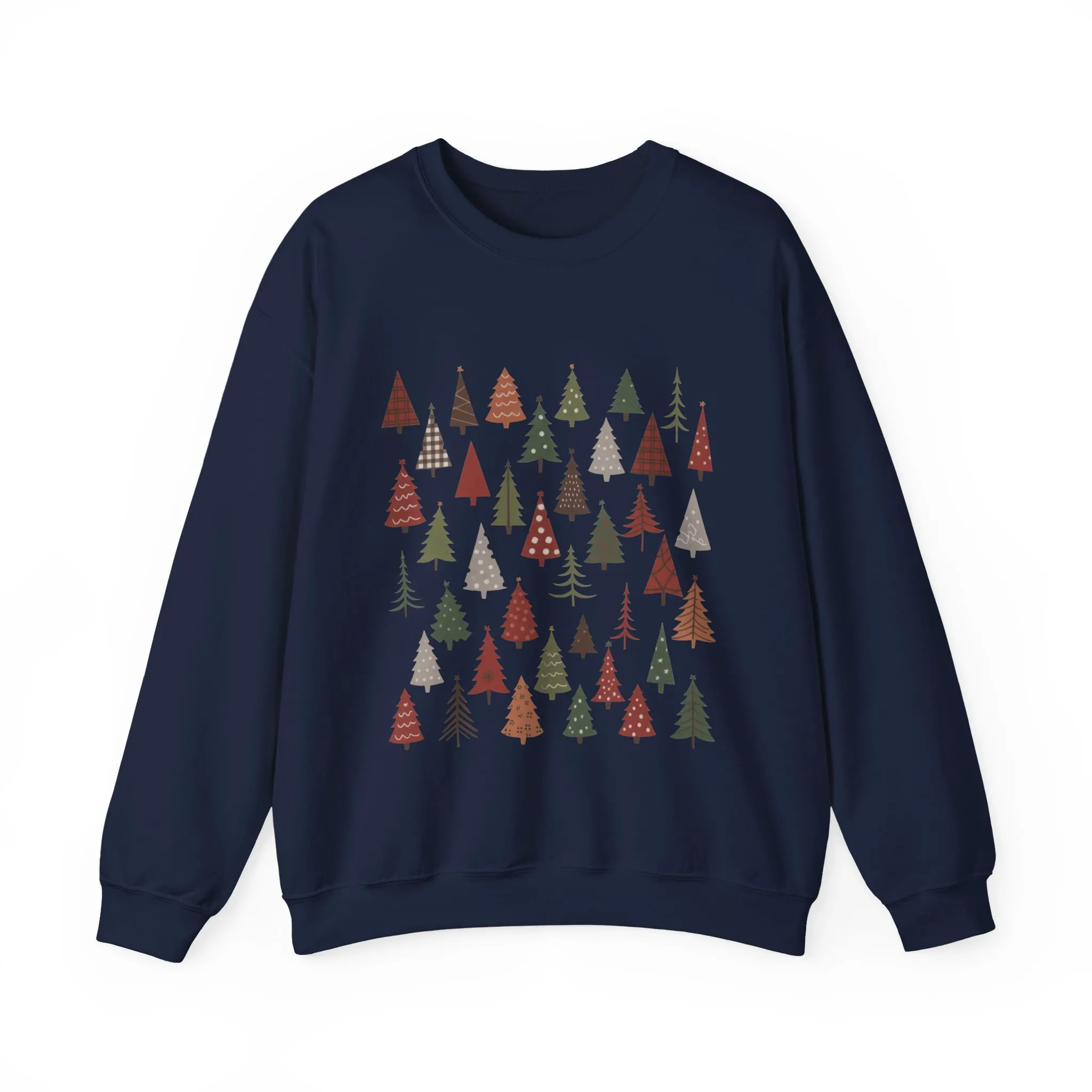Women's Minimal Christmas Tree Sweatshirt, Rustic Holiday Pullover - Image 22