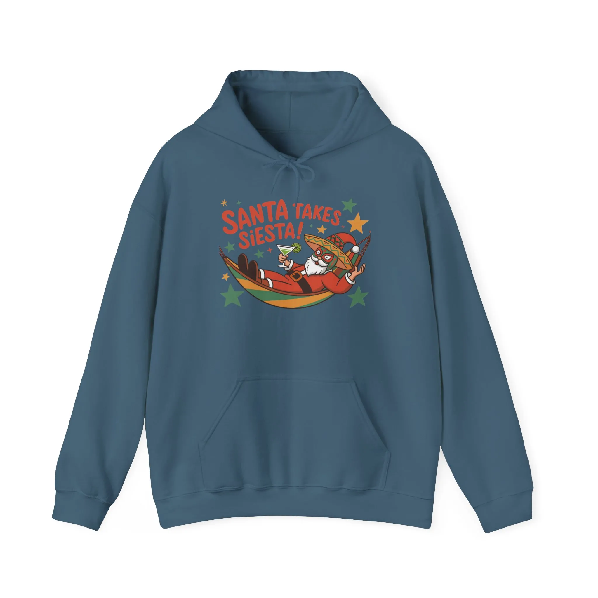 Santa Takes a Siesta Funny Christmas Hoodie for Men, Mexican Santa Holiday Sweatshirt, Siesta Santa Christmas Sweater - Image 13