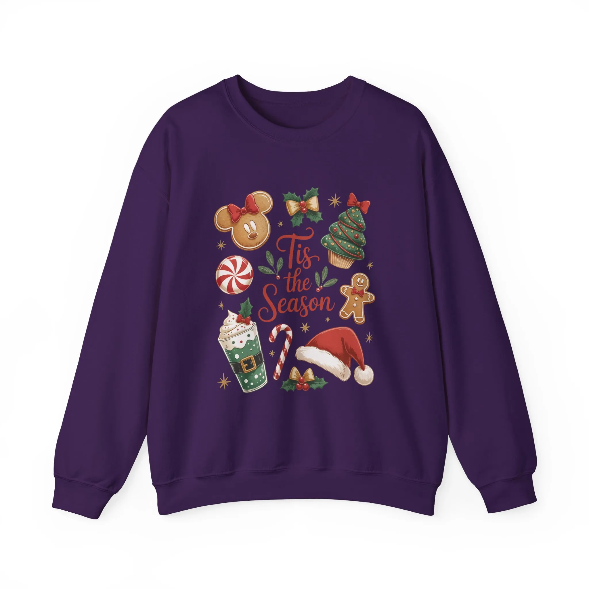 Women's Tis the Season Christmas Sweatshirt, Cozy Cookie - Cocoa Holiday Jumper, Women's Crewneck Sweatshirt - Image 19
