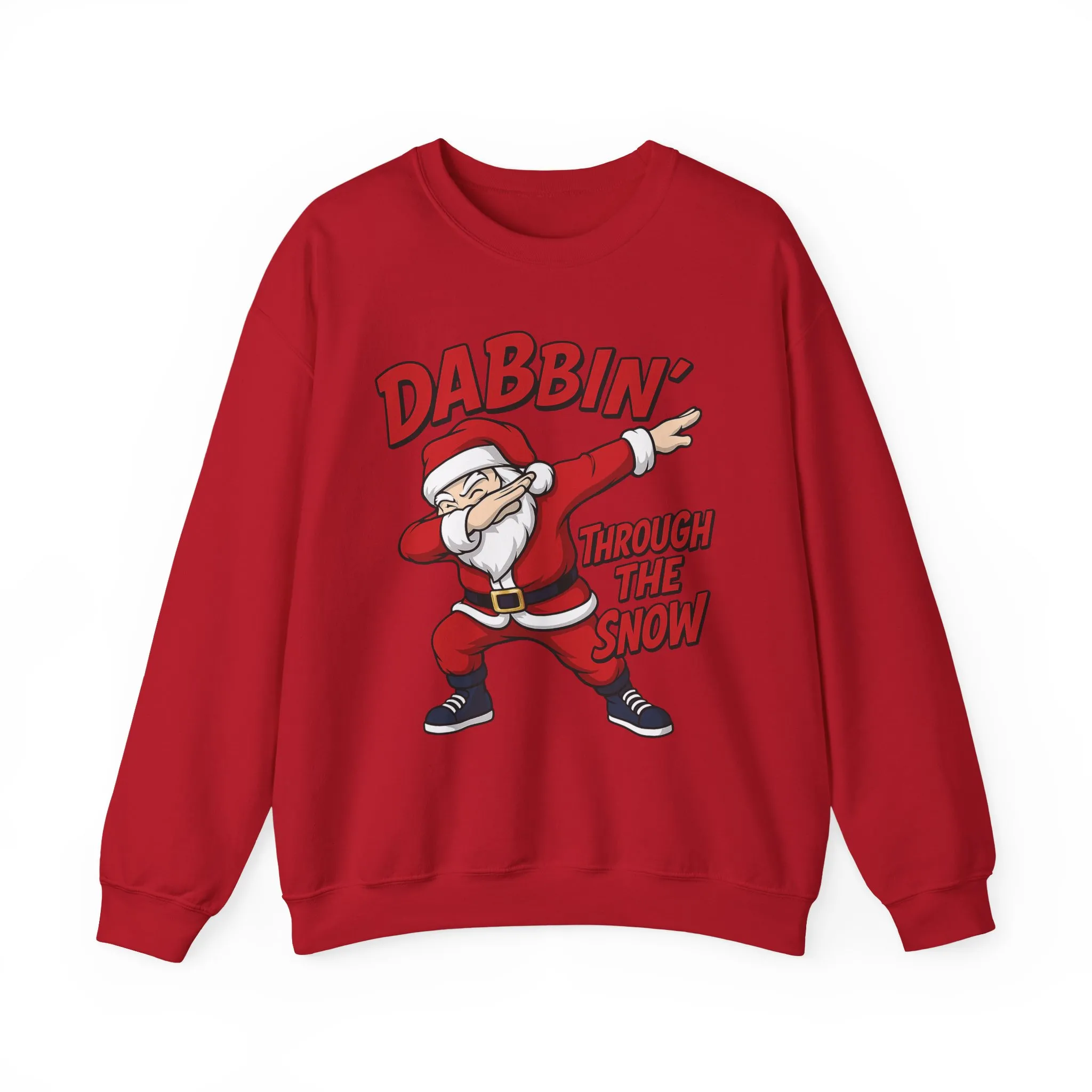 Dabbin Through The Snow Santa Men's Christmas Sweatshirt, Funny Holiday Jumper - Image 25