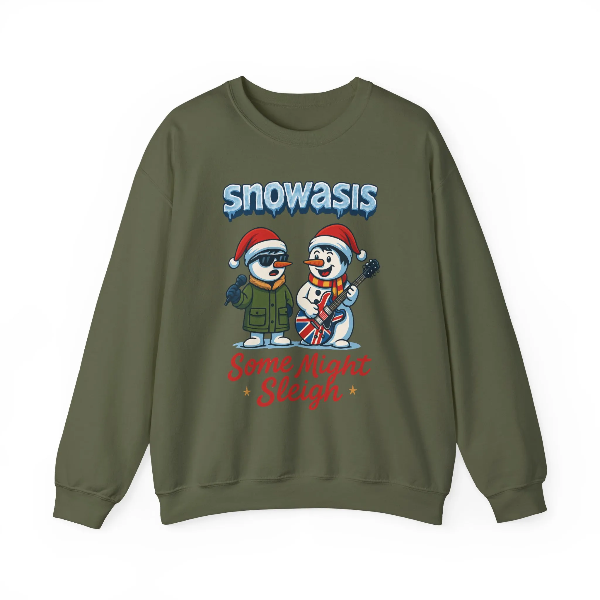 Snowasis Some Might Sleigh Men's Christmas Sweatshirt, Funny Rock Holiday Sweater - Image 13