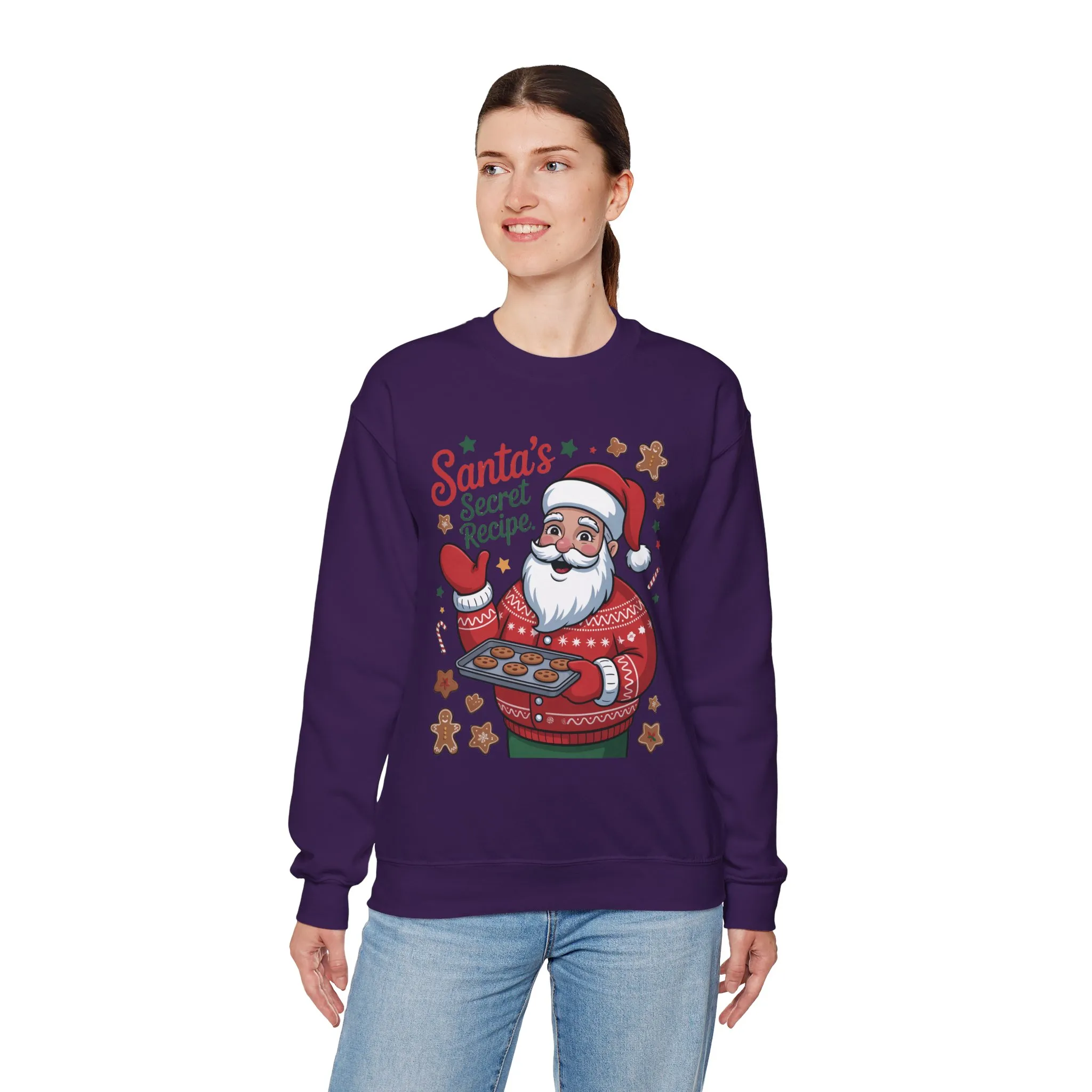 Santa's Secret Recipe Sweatshirt, Funny Christmas Baking Sweater - Image 21