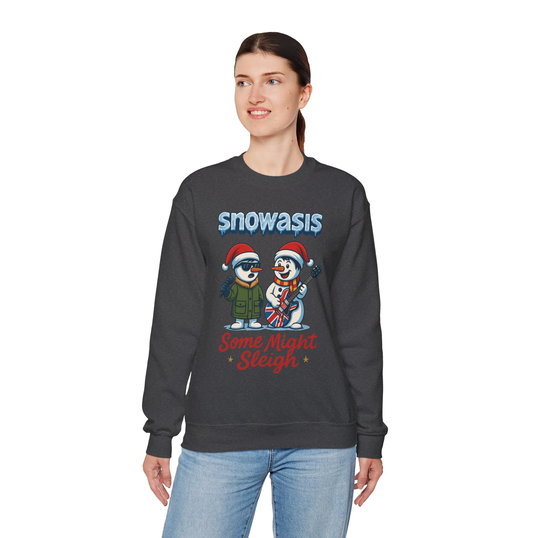 Snowasis Some Might Sleigh Women's Christmas Sweatshirt, Funny Retro Holiday Jumper - Image 15