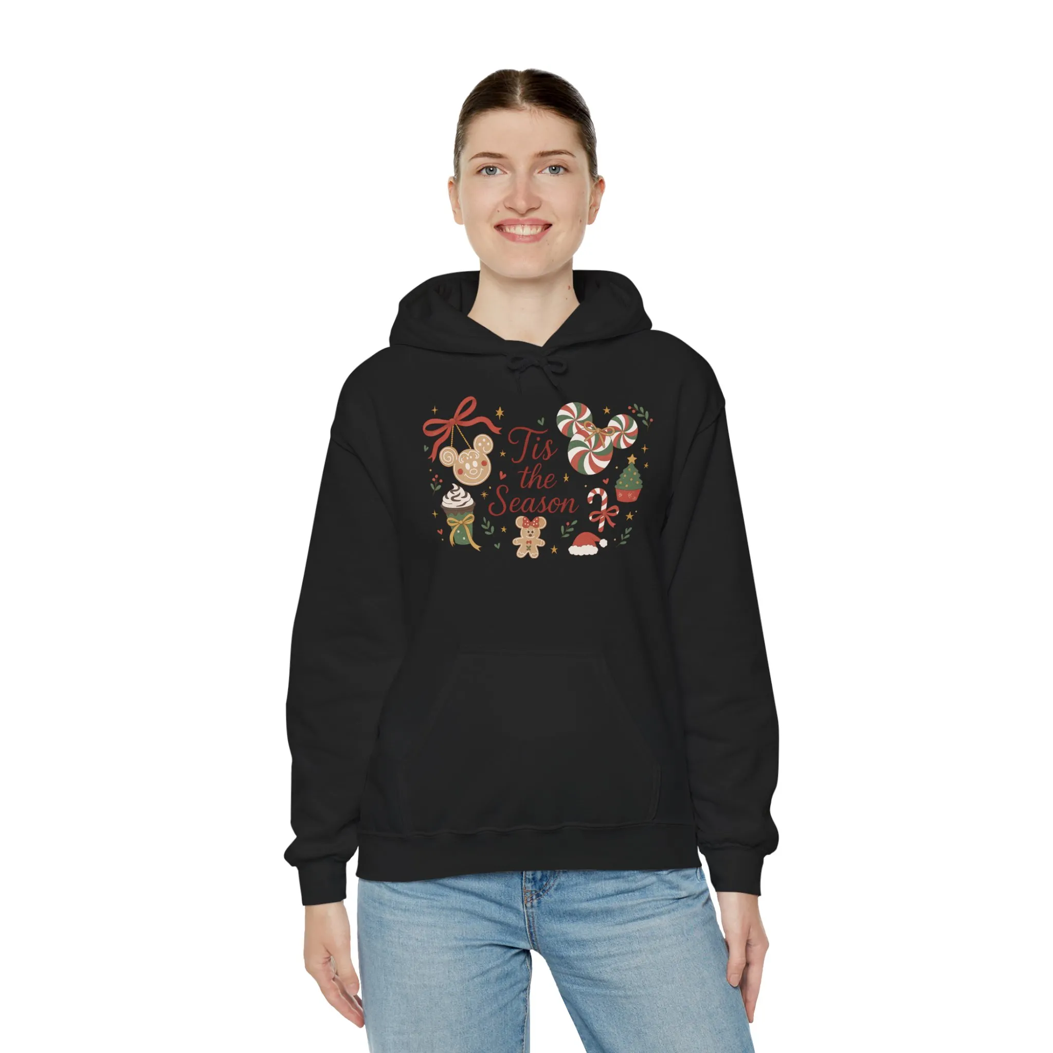 Tis the Season Christmas Women's Hooded Sweatshirt, Cozy Cookie - Cocoa Holiday Jumper, Unisex Heavy Blend™ Hooded Sweatshirt - Image 12