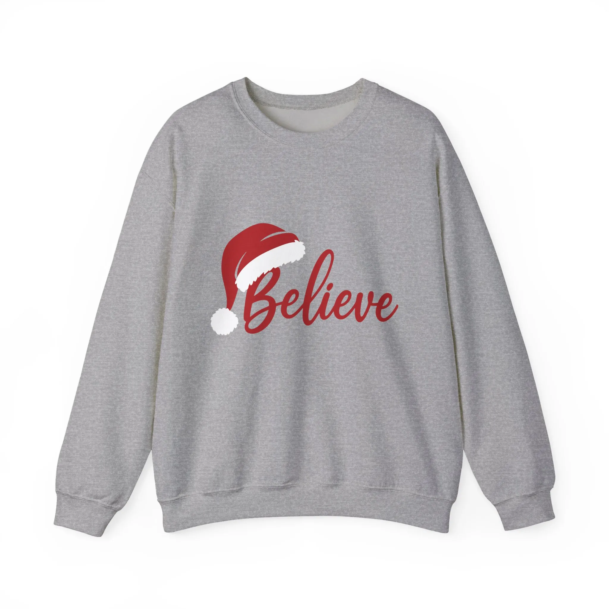Believe Christmas Women's Sweatshirt, Minimalist Holiday Crewneck, Cozy Sweatshirt for Women - Image 2