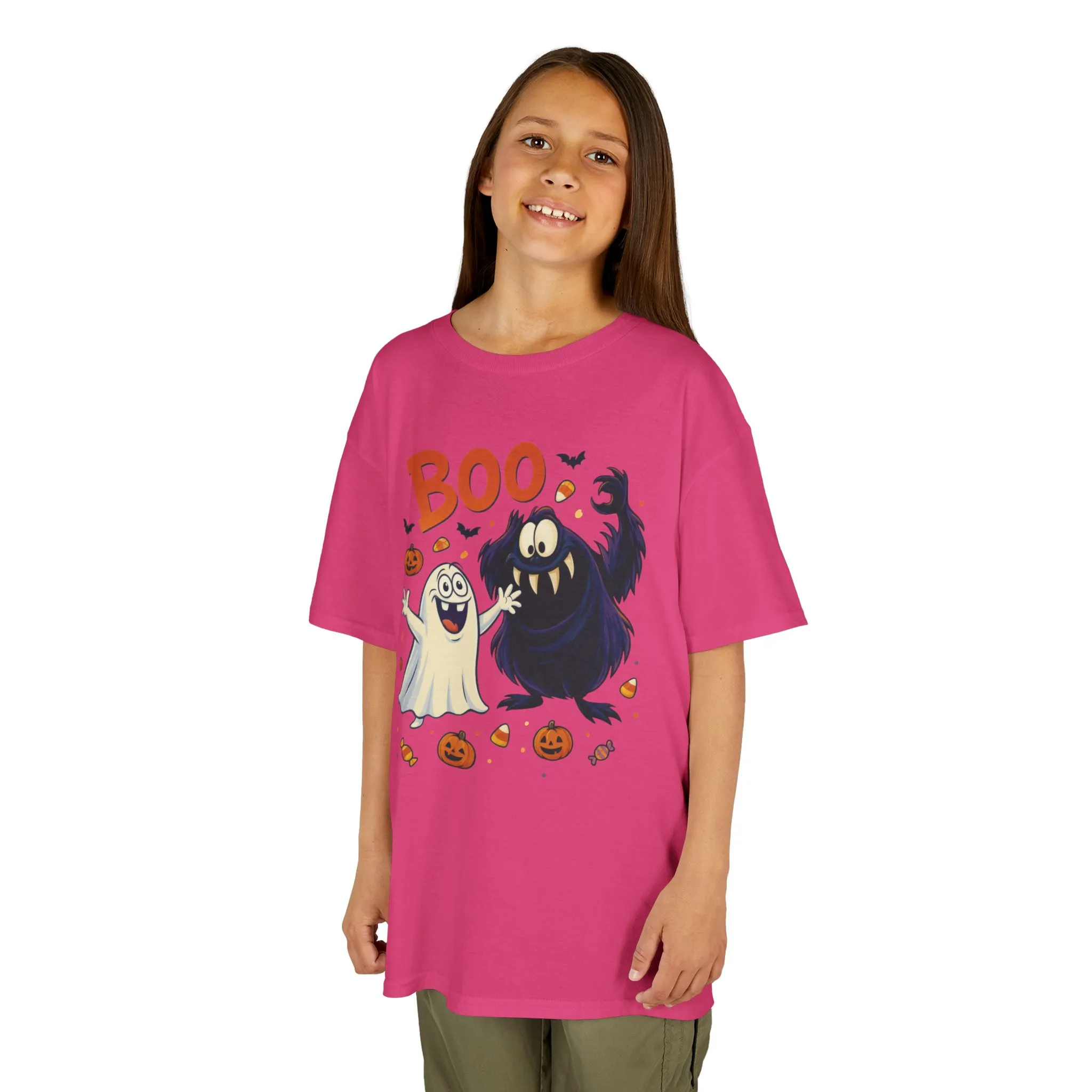 Kids Halloween T-Shirt BOO! Cute Ghost Monster Shirt, Funny Spooky Graphic Tee for Boys Girls, Halloween Costume Gift - Image 23