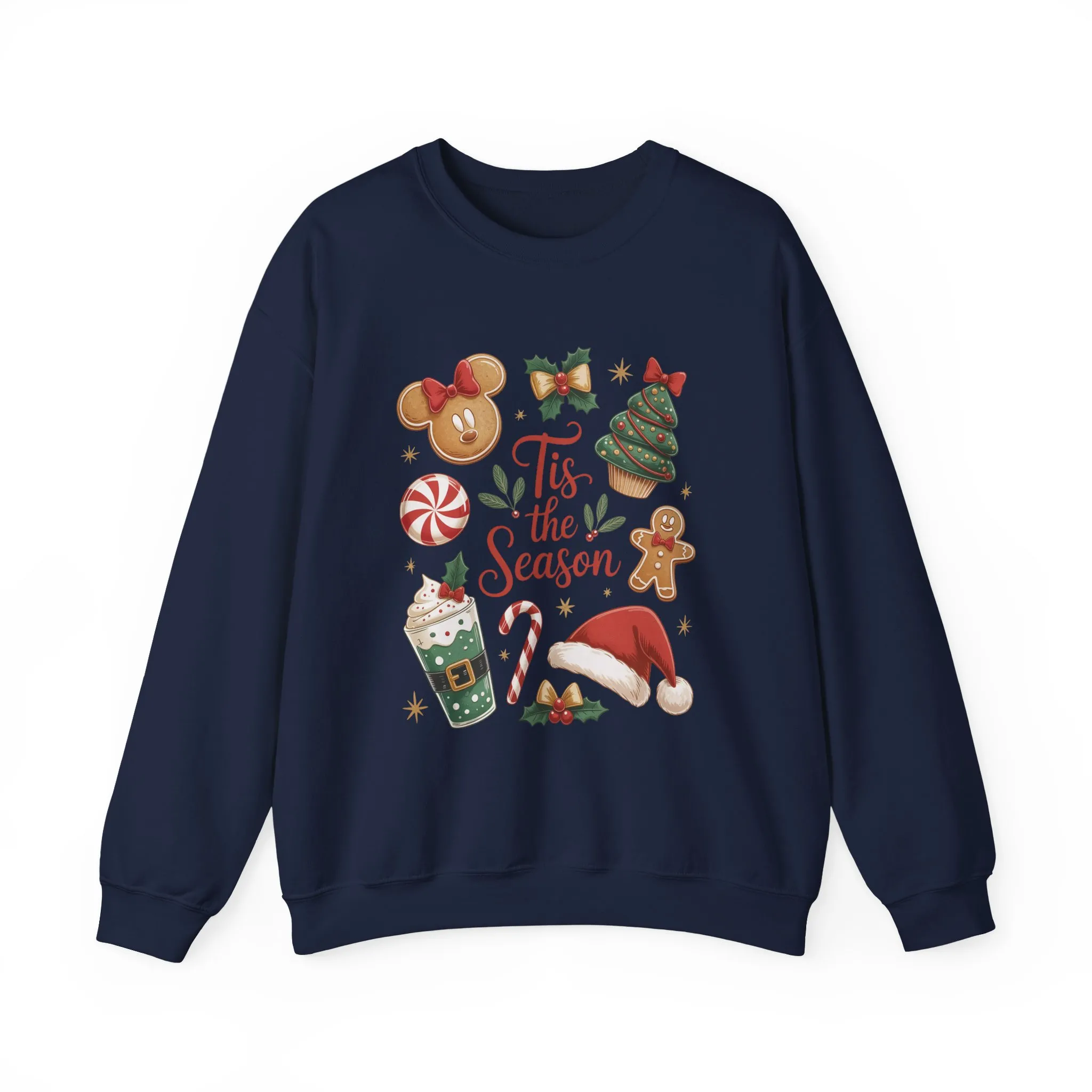 Women's Tis the Season Christmas Sweatshirt, Cozy Cookie - Cocoa Holiday Jumper, Women's Crewneck Sweatshirt - Image 2