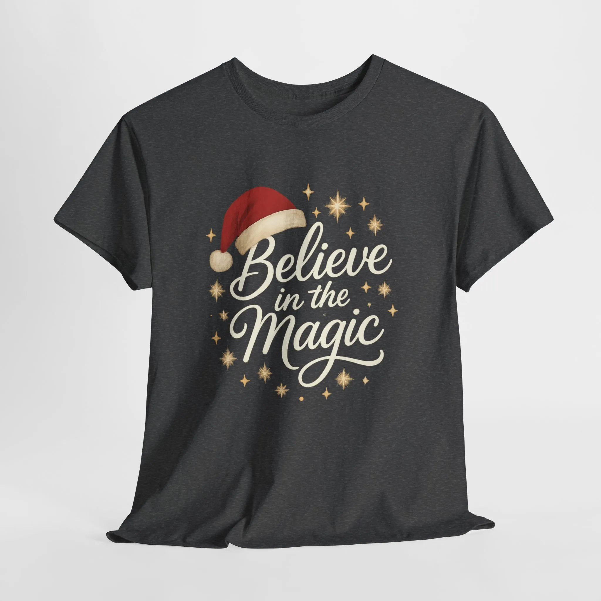 Believe in the Magic Christmas Women's Shirt, Santa Hat Holiday Tee - Image 10