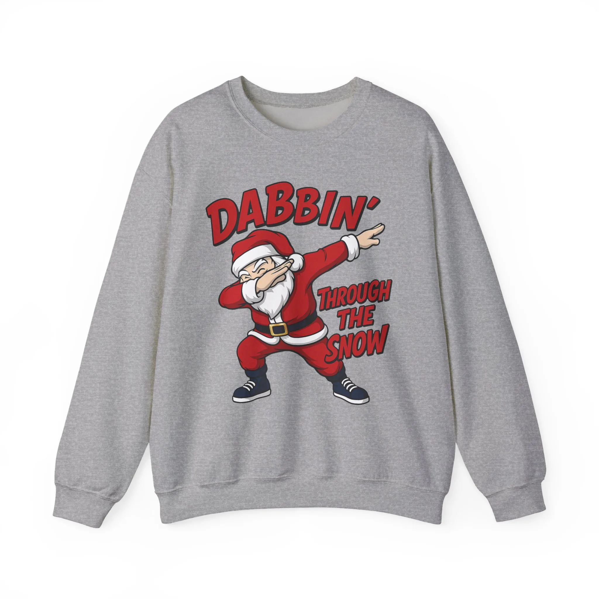 Dabbin Through The Snow Santa Men's Christmas Sweatshirt, Funny Holiday Jumper - Image 10
