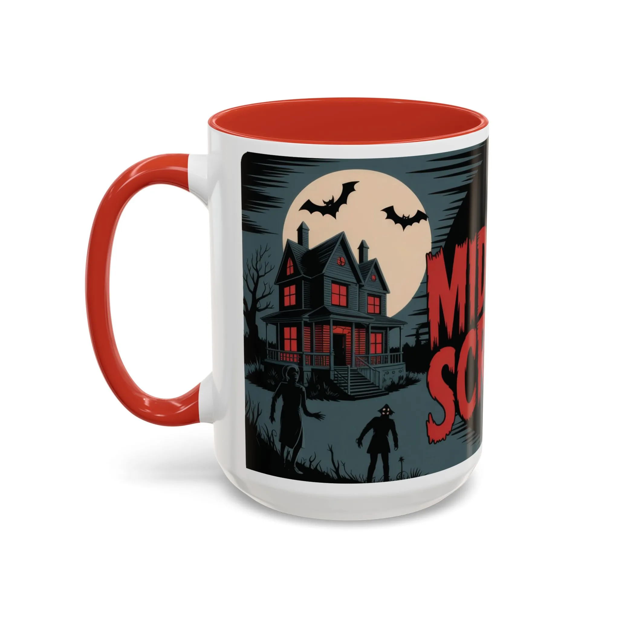 Midnight Screams Mug, Retro Horror Movie Poster Coffee Cup, Gothic Halloween Gift for Horror Lovers, Accent Coffee Mug (11, 15oz) - Image 18
