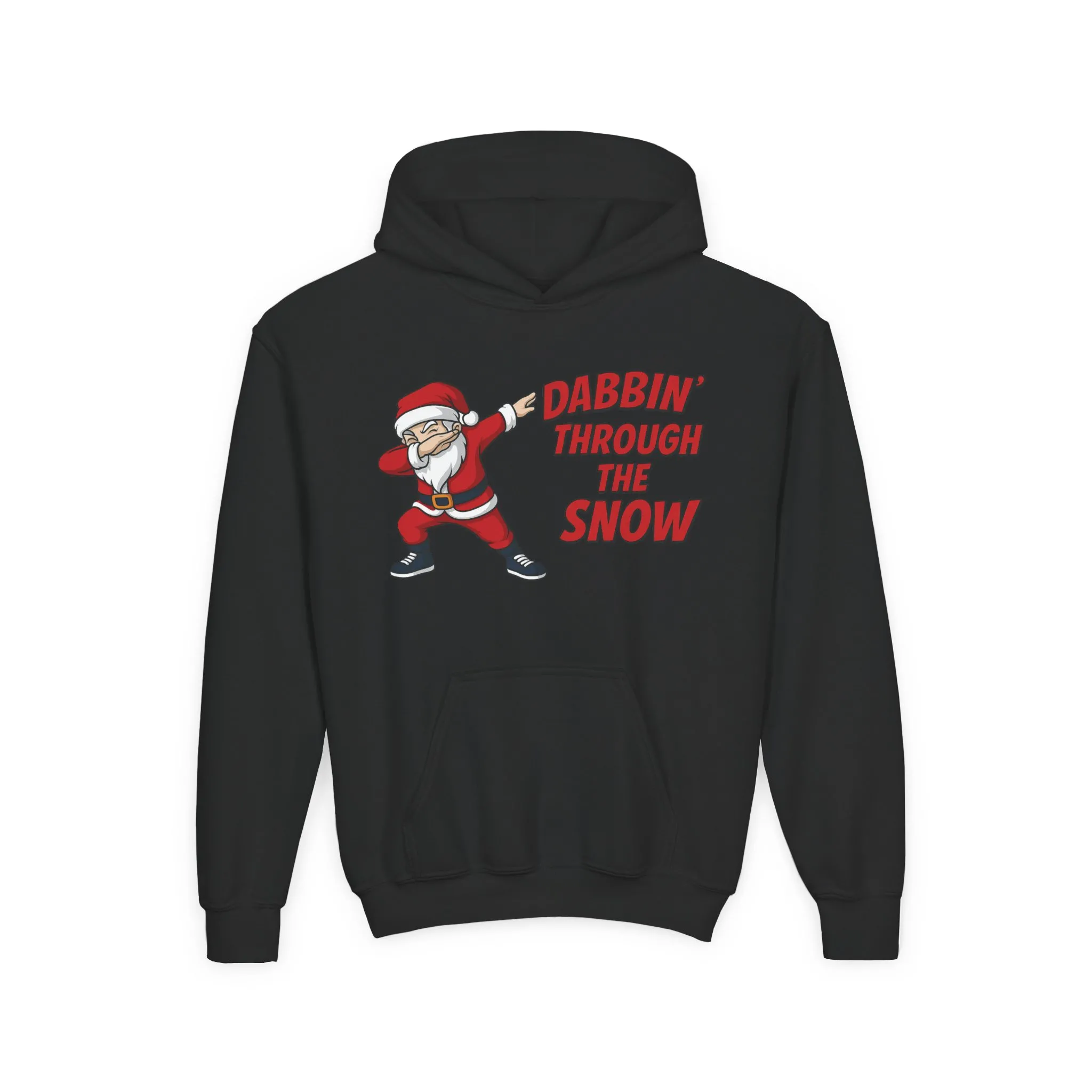 Dabbin Santa Youth Christmas Hoodie, Funny Holiday Sweatshirt for Boys - Image 4