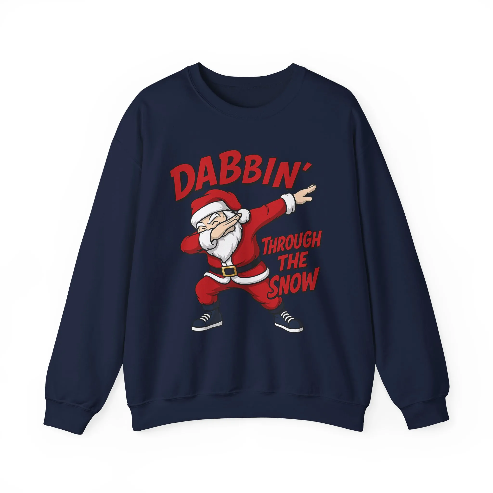Dabbin Through The Snow Santa Men's Christmas Sweatshirt, Funny Holiday Jumper - Image 22