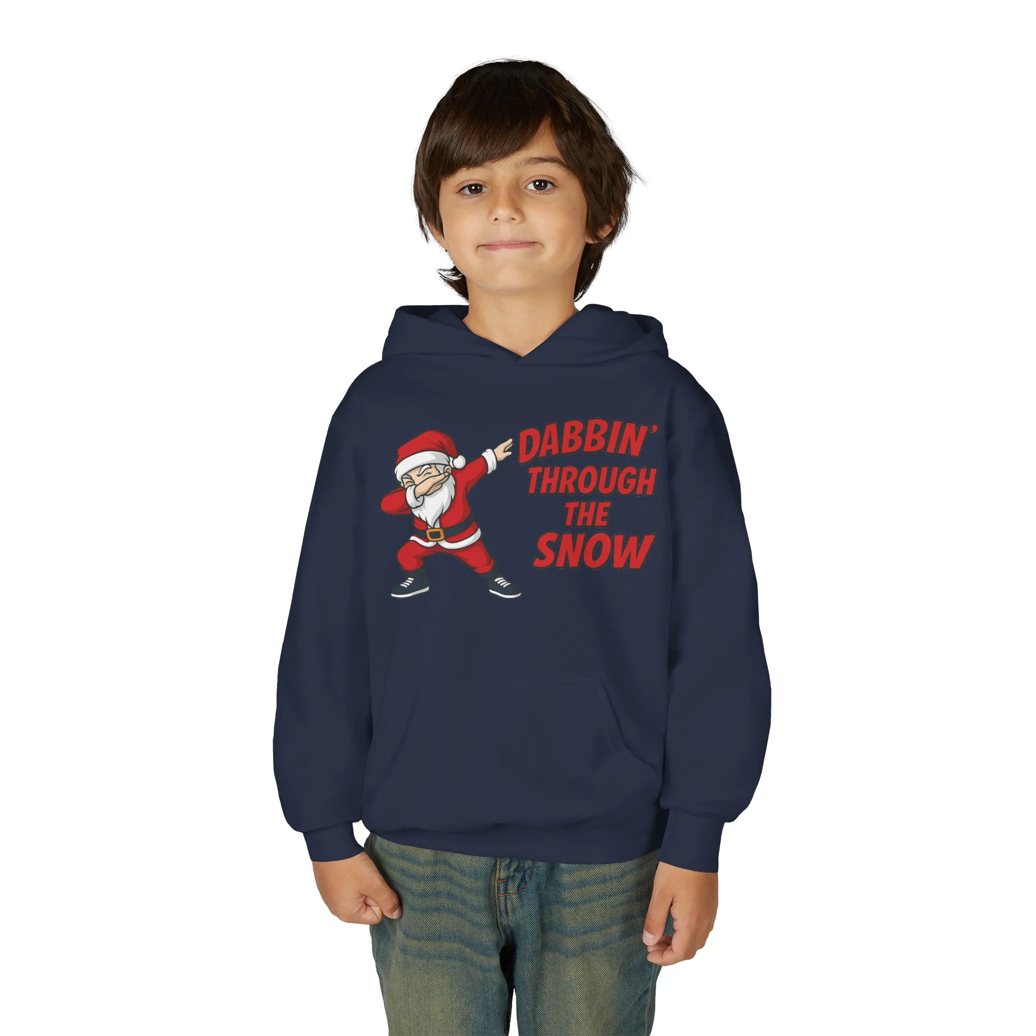 Dabbin Santa Youth Christmas Hoodie, Funny Holiday Sweatshirt for Boys - Image 18