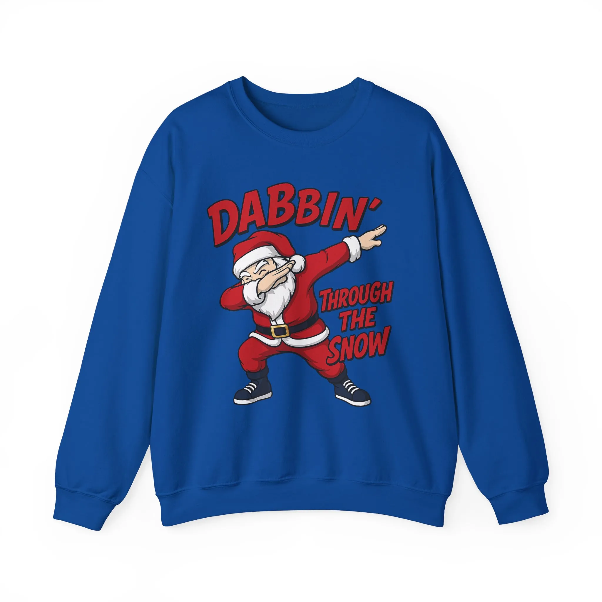 Dabbin Through The Snow Santa Men's Christmas Sweatshirt, Funny Holiday Jumper - Image 19