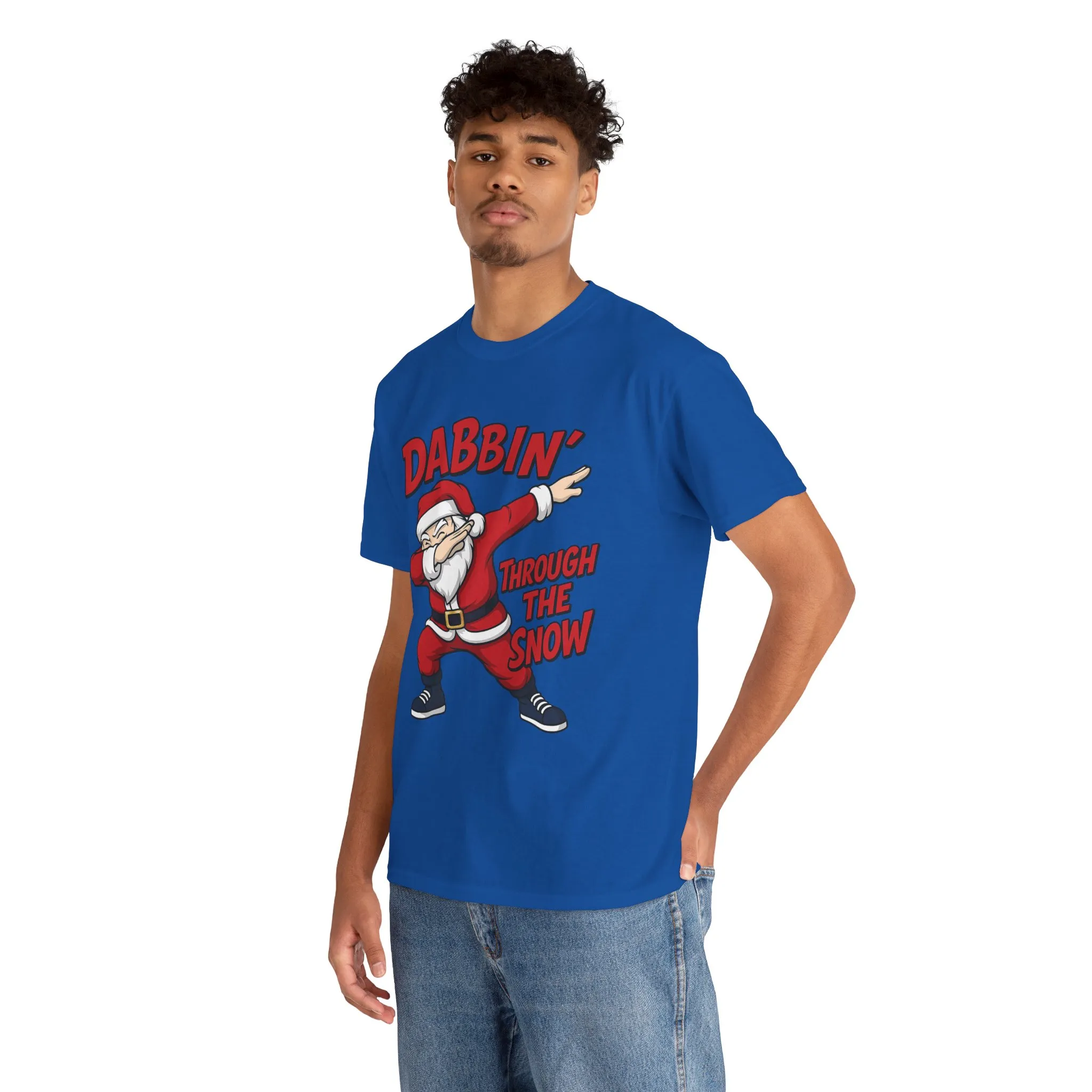 Dabbin Through The Snow Santa Men's Christmas T-Shirt, Funny Holiday Tee - Image 27