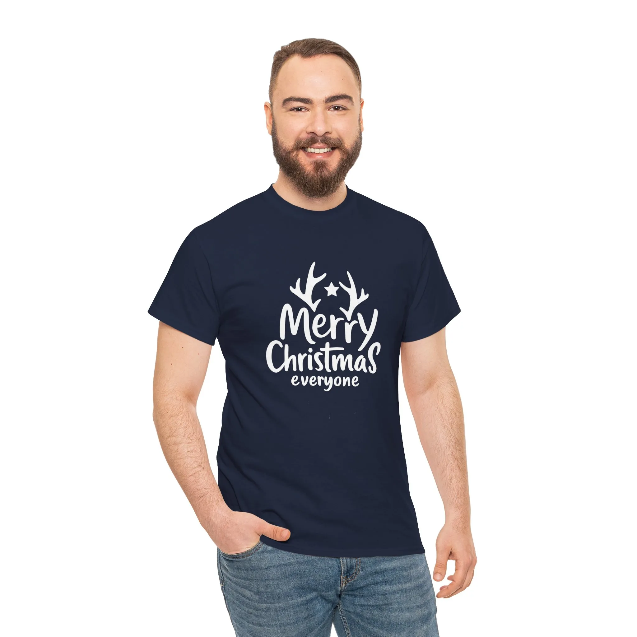 Merry Christmas Everyone Men's T-Shirt, Classic Holiday Tee, Simple Christmas Gift - Image 23