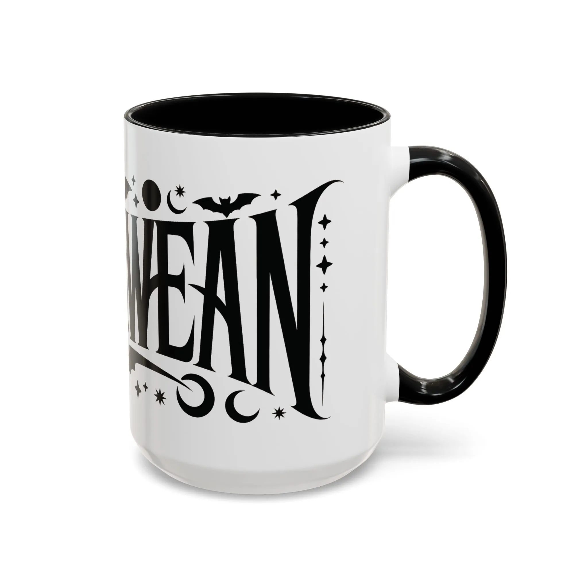Gothic Halloween Mug, Vintage Typography Coffee Cup, Retro Spooky Aesthetic Gift, Minimal Witchy Academia Drinkware, Coffee Mug (11, 15oz) - Image 2