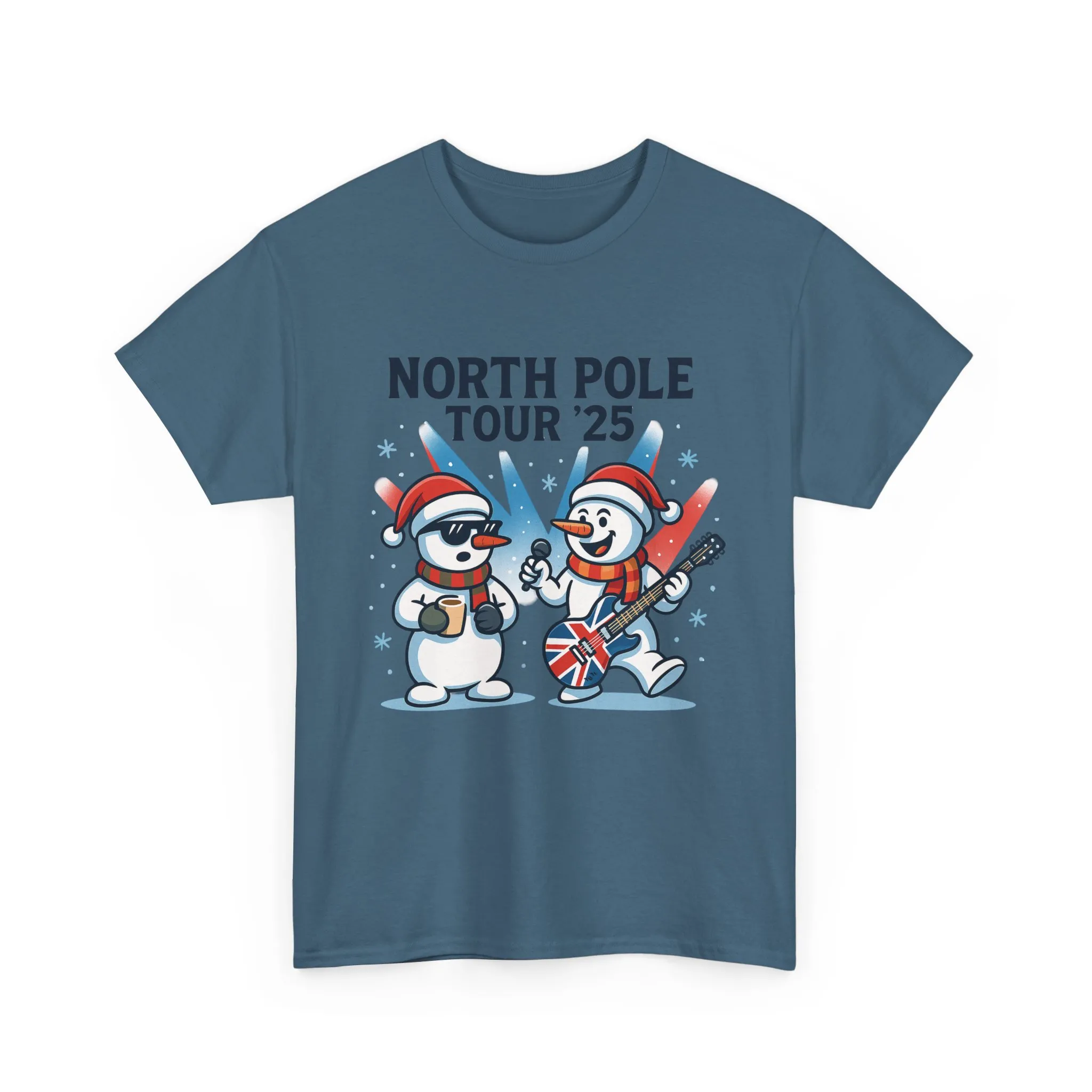 North Pole Tour 25 Men's Christmas T-Shirt, Funny Rock Music Holiday Tee - Image 16