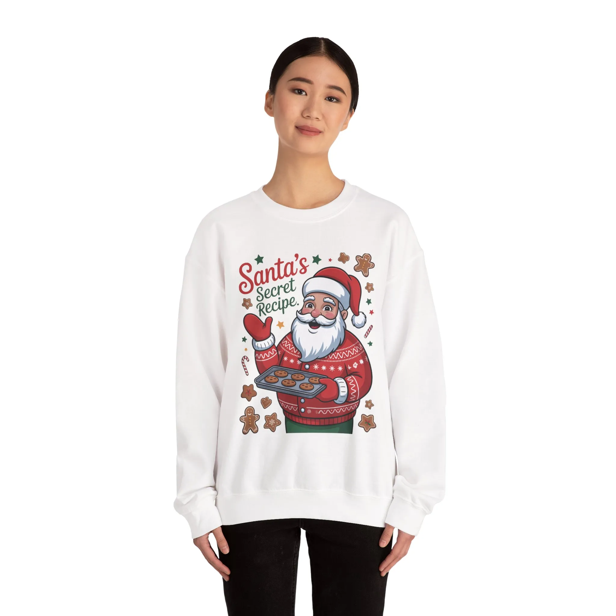 Santa's Secret Recipe Sweatshirt, Funny Christmas Baking Sweater - Image 5