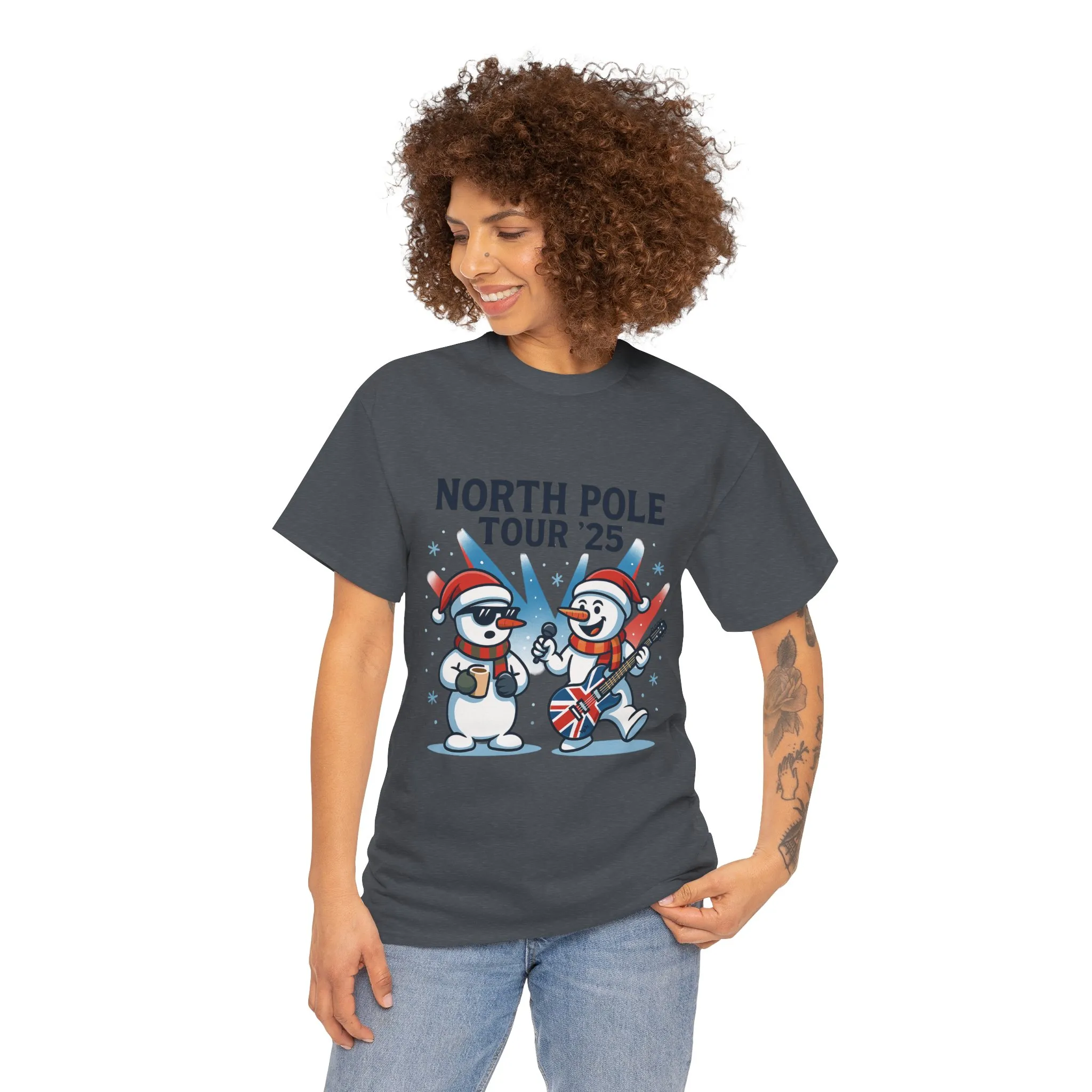 North Pole Tour 25 Women's Christmas T-Shirt, Funny Holiday Music Tee - Image 11