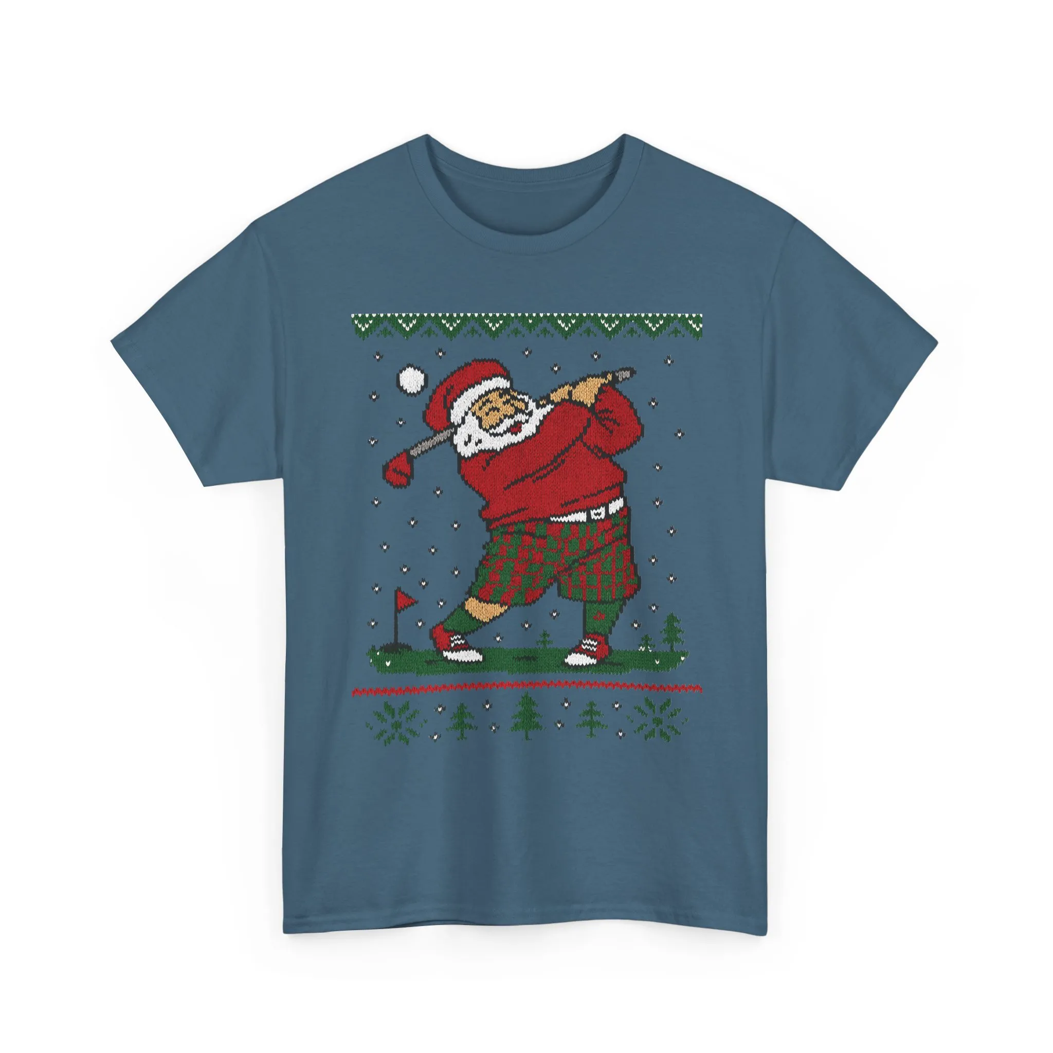 Funny Golfing Santa Christmas T-Shirt, Ugly Christmas Golf Shirt for Men, Holiday Golf Player Tee - Image 16
