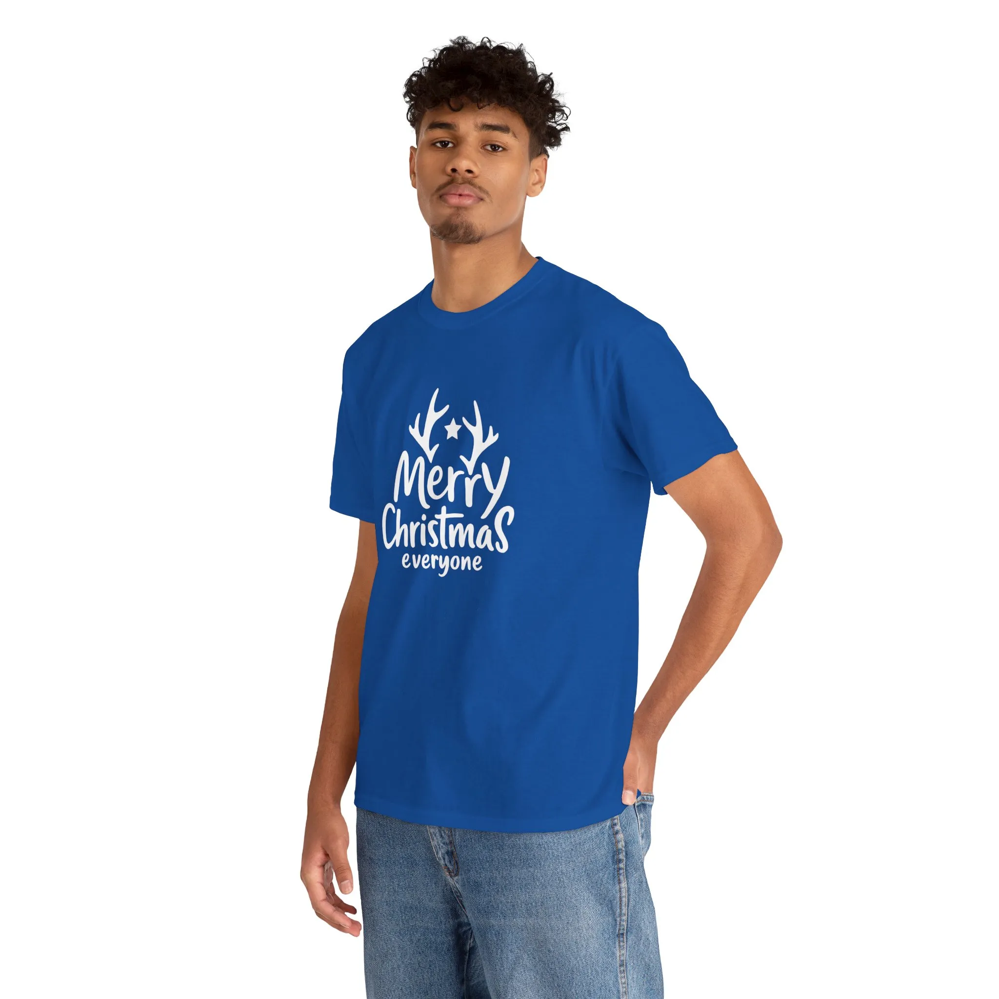 Merry Christmas Everyone Men's T-Shirt, Classic Holiday Tee, Simple Christmas Gift - Image 3