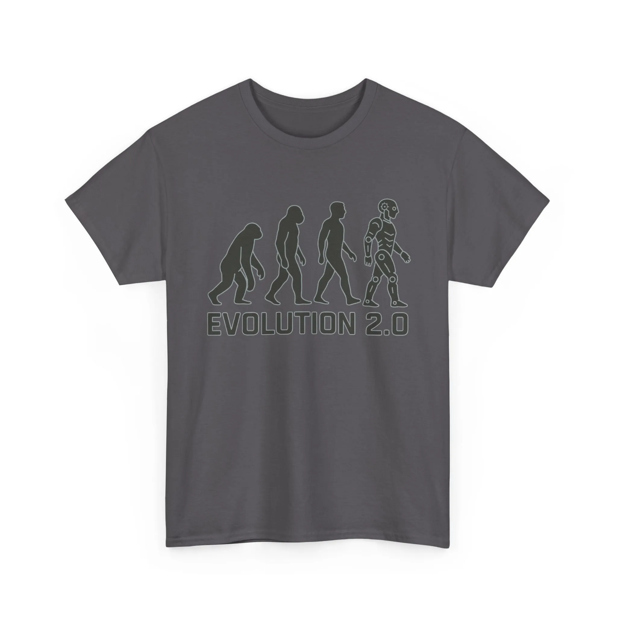 Evolution 2.0 Futuristic Robot Human Evolution T-Shirt, Cyberpunk Tech Graphic Tee for Men, Modern AI Inspired Sci-Fi Shirt - Image 25