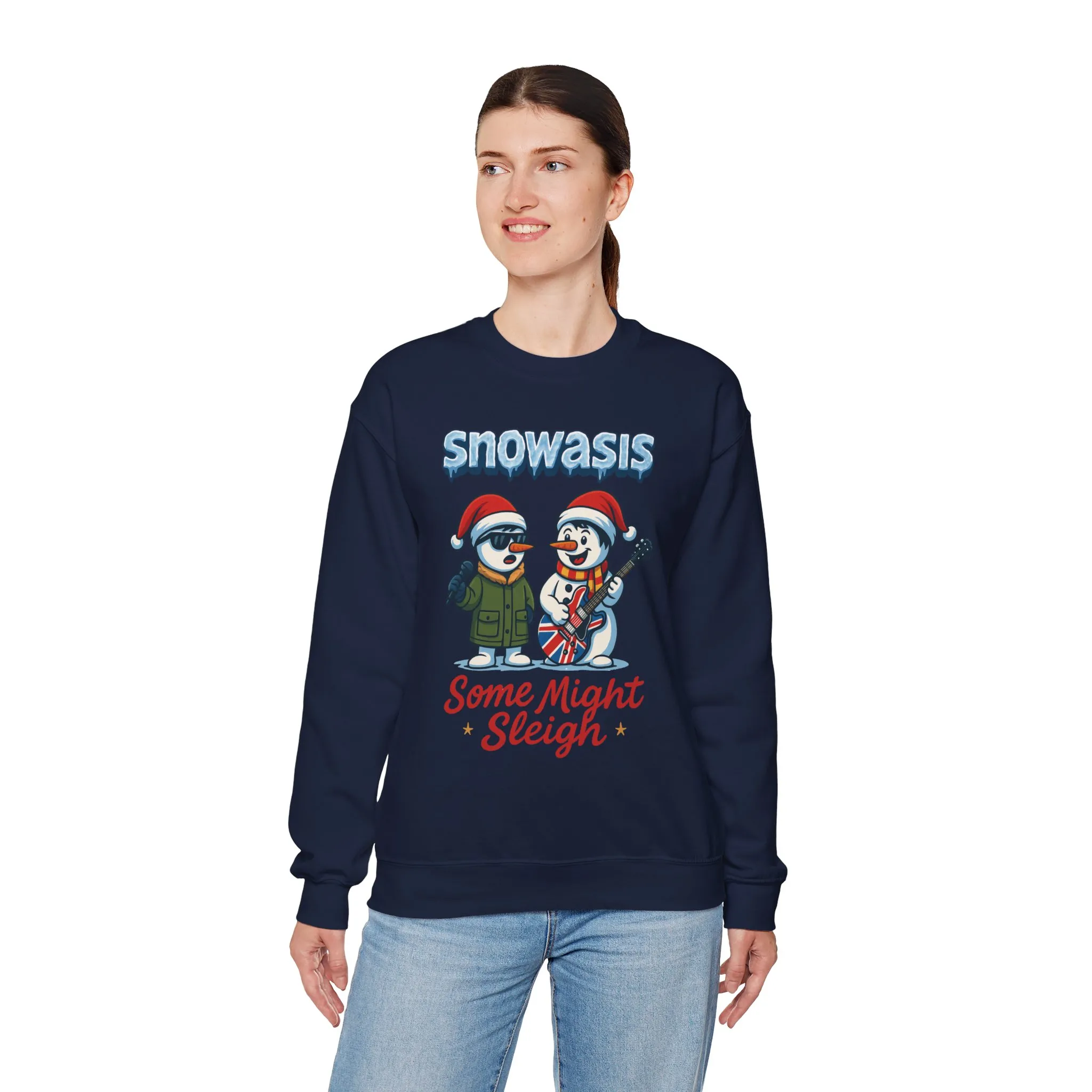 Snowasis Some Might Sleigh Women's Christmas Sweatshirt, Funny Retro Holiday Jumper - Image 21