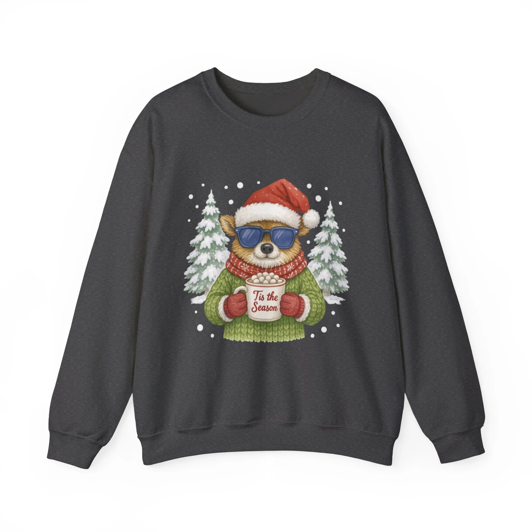 Women's Tis the Season Christmas Sweatshirt, Festive Reindeer Pullover - Image 10
