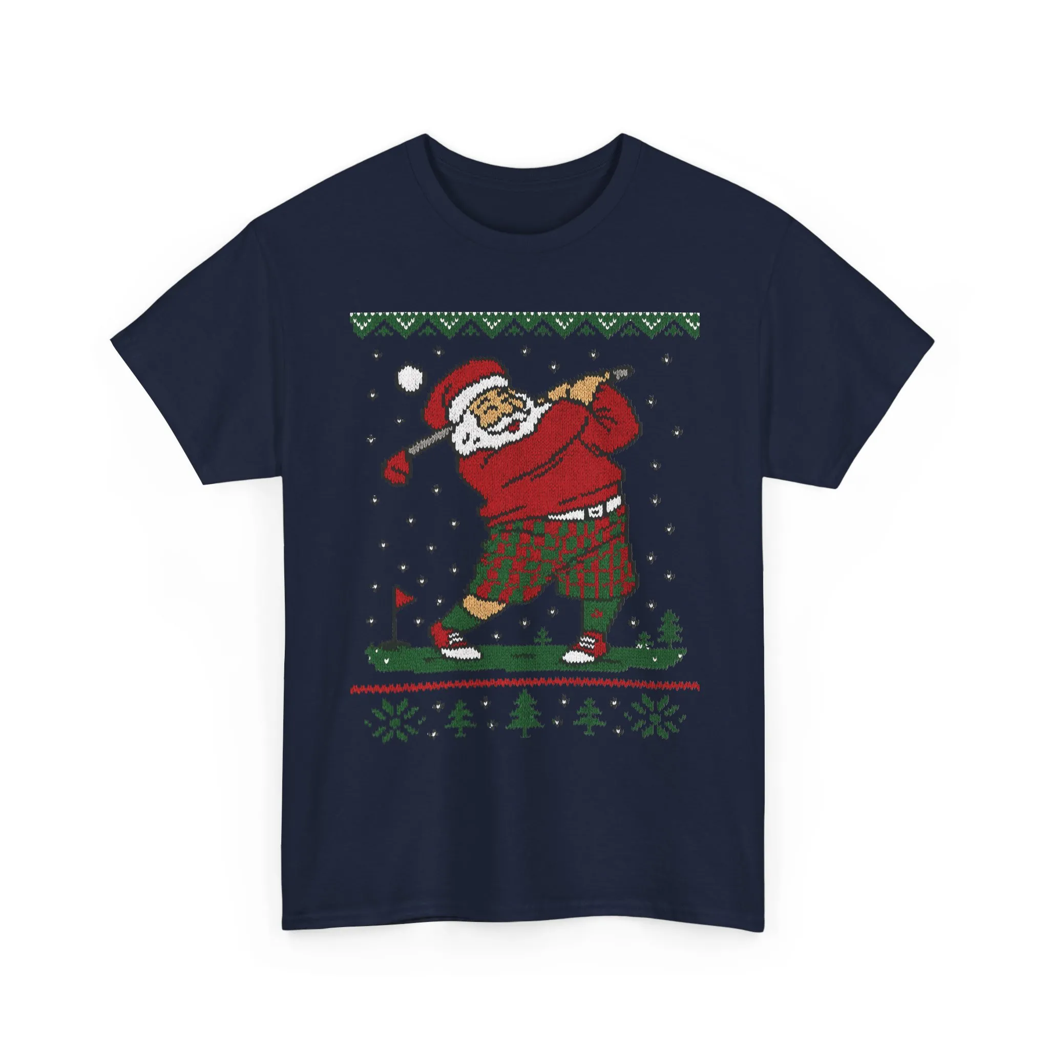 Funny Golfing Santa Christmas T-Shirt, Ugly Christmas Golf Shirt for Men, Holiday Golf Player Tee - Image 22