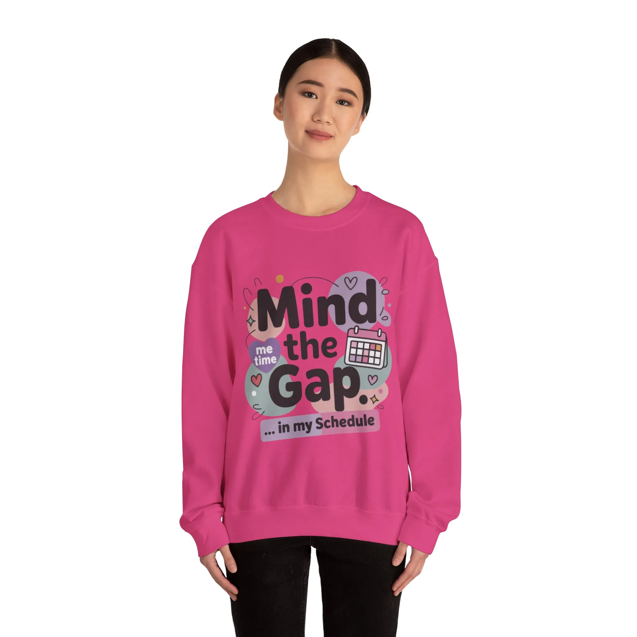 Funny Women's Sweatshirt, Mind the Gap in My Schedule Sweatshirt, Cozy Self Care Pullover, Me Time Graphic Top, Mental Health Awareness Top - Image 23
