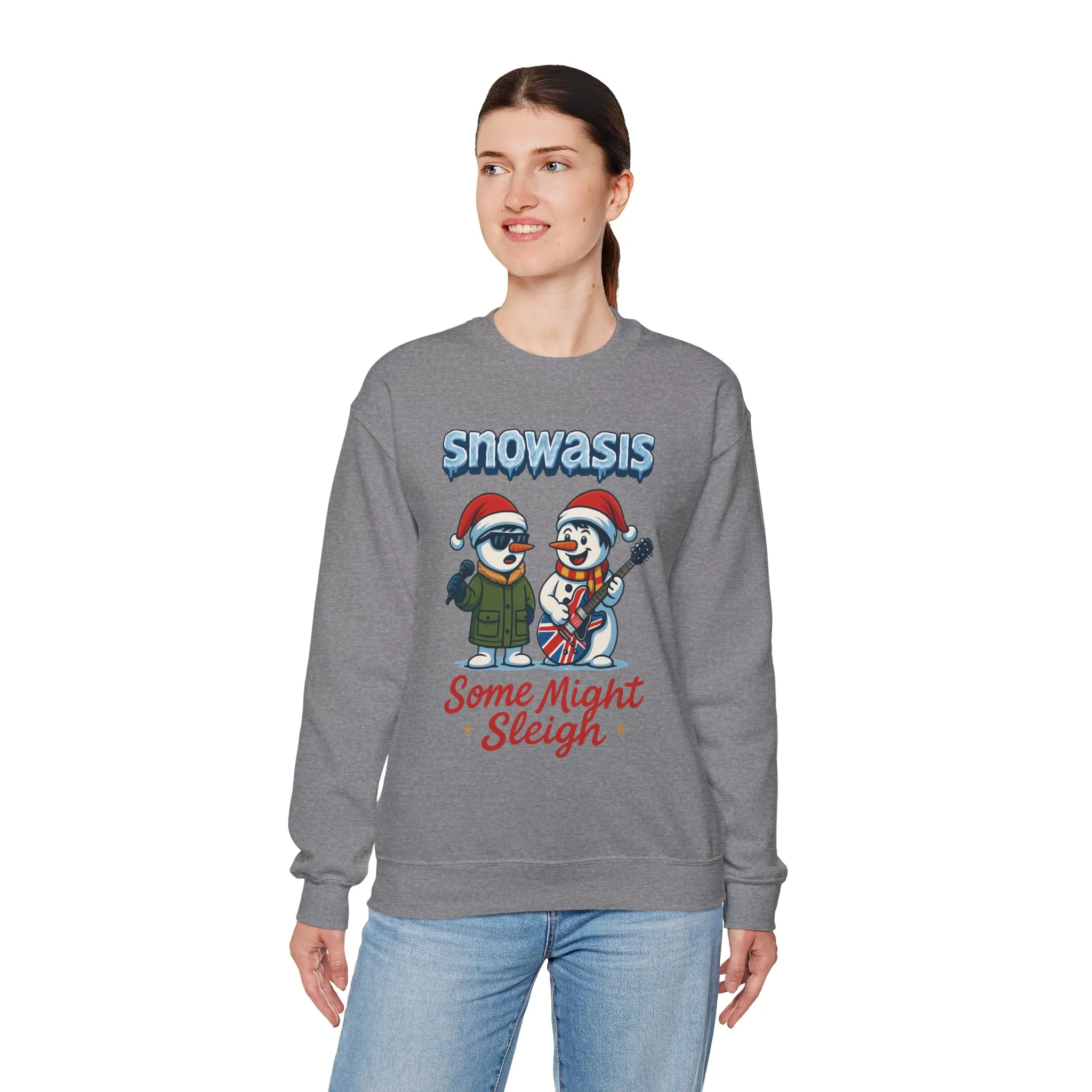 Snowasis Some Might Sleigh Women's Christmas Sweatshirt, Funny Retro Holiday Jumper - Image 12