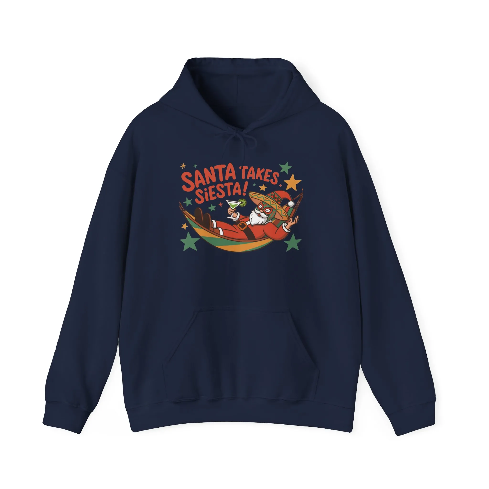 Santa Takes a Siesta Funny Christmas Hoodie for Men, Mexican Santa Holiday Sweatshirt, Siesta Santa Christmas Sweater - Image 25