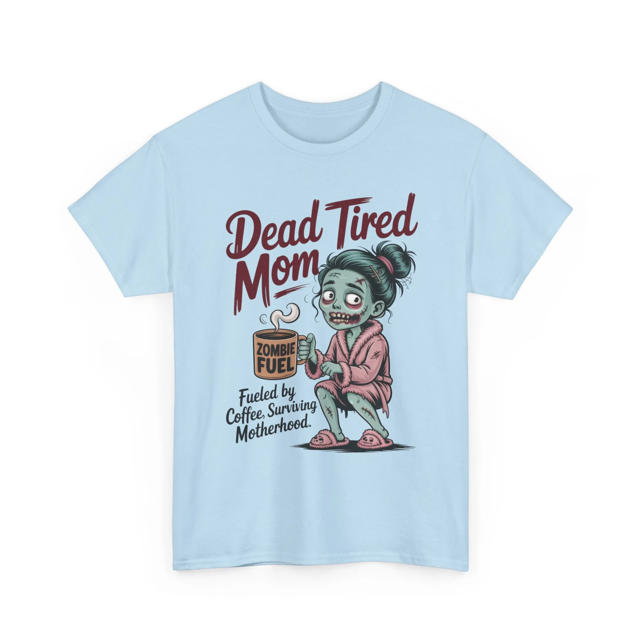 Dead Tired Mom Shirt, Funny Zombie Coffee Women's Tee, Motherhood Survival Tee, Tired Mom Gift, Zombie Mom Shirt - Image 25