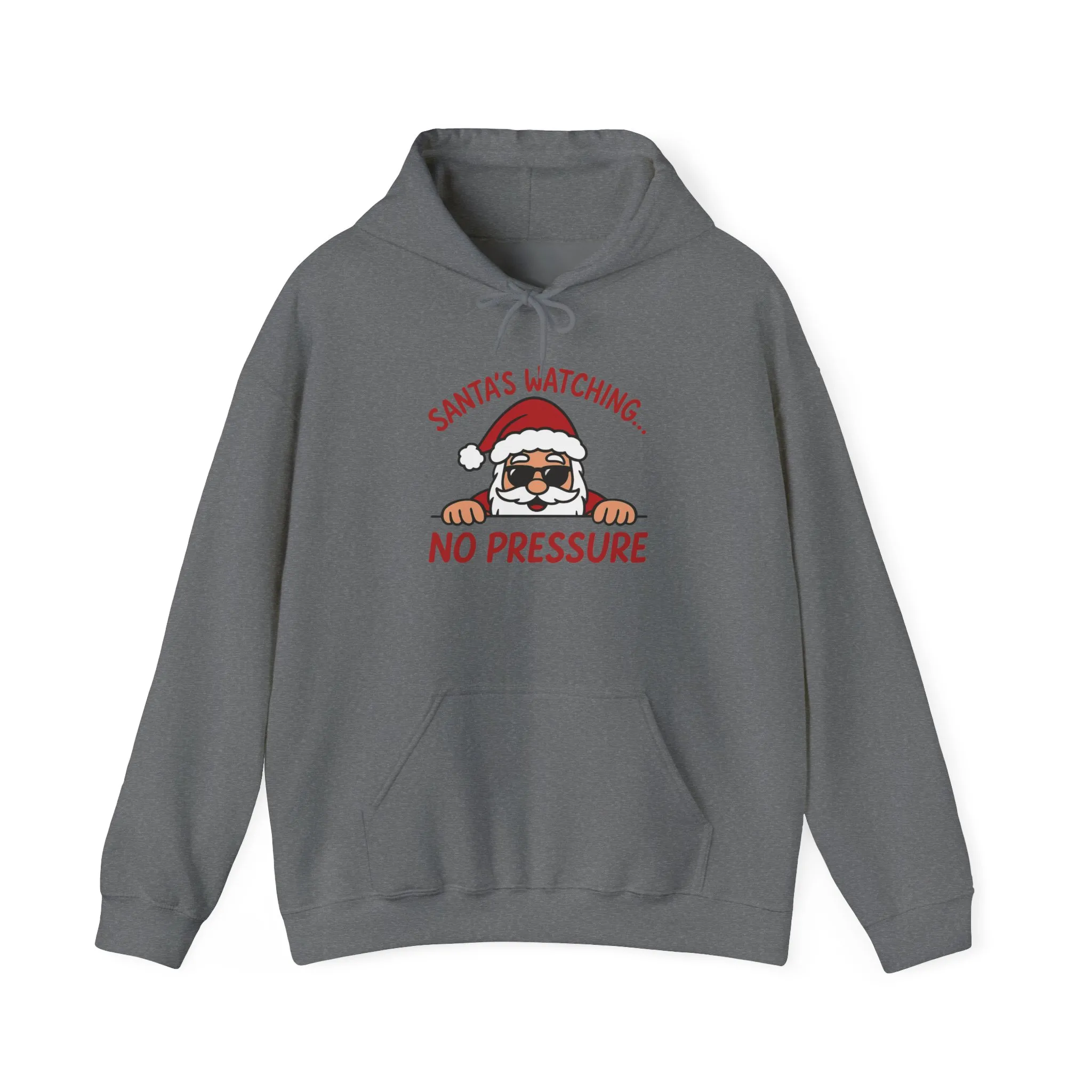 Sant's Watching No Pressure Women's Christmas Hoodie, Funny Holiday Sweatshirt - Image 13
