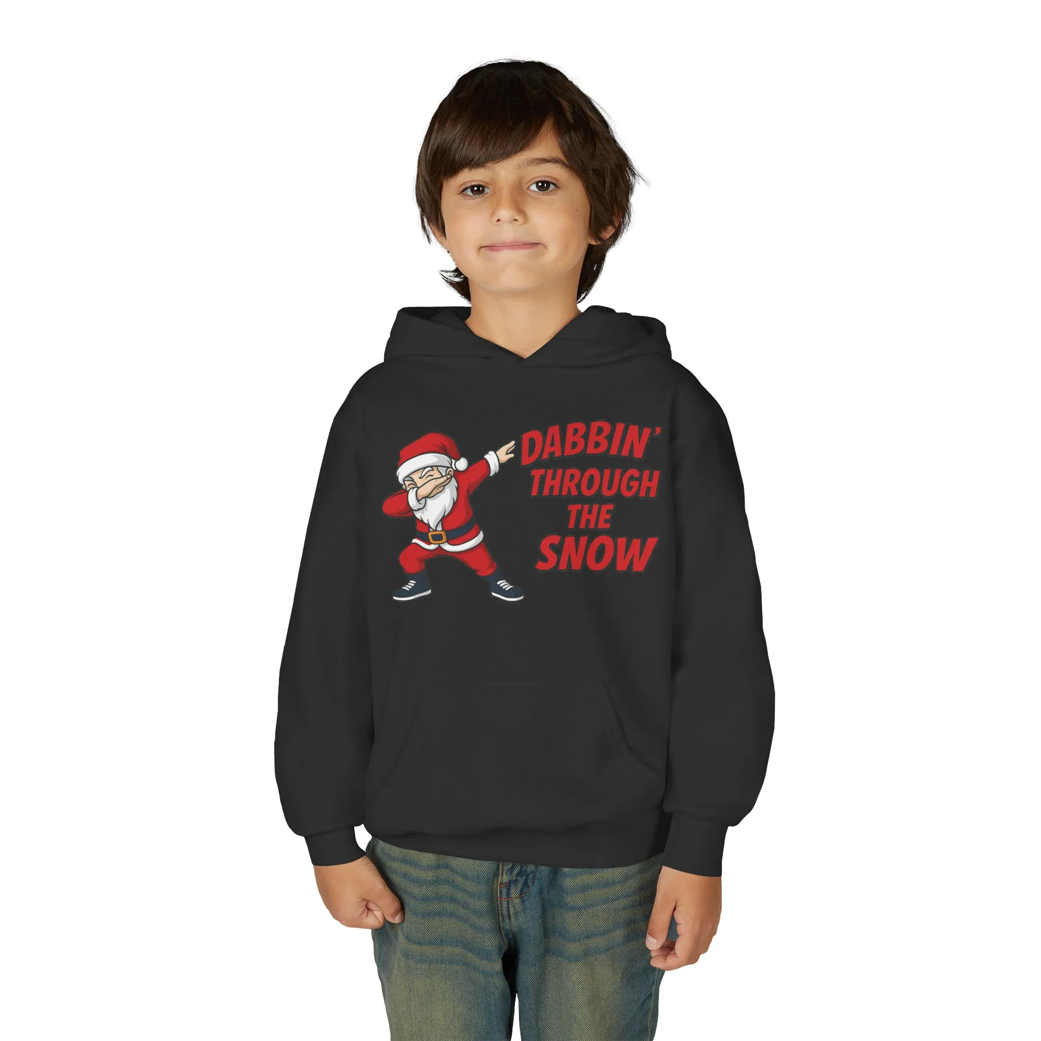 Dabbin Santa Youth Christmas Hoodie, Funny Holiday Sweatshirt for Boys - Image 6