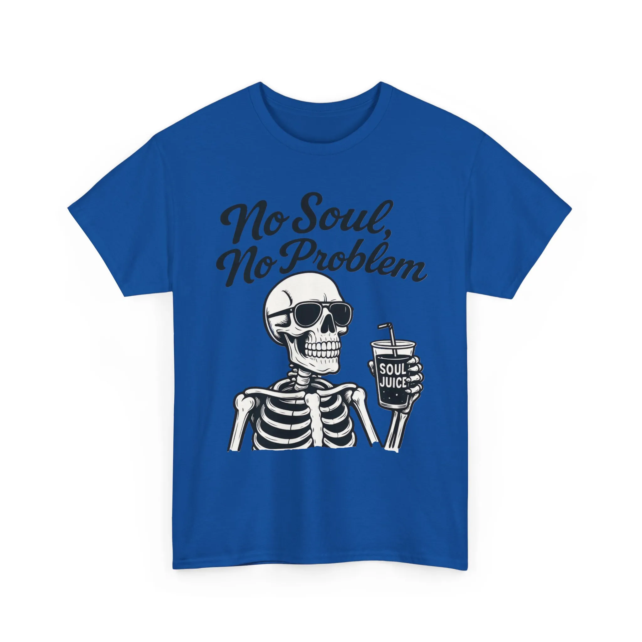 No Soul No Problem Skeleton T-Shirt for Men, Funny Gothic Skull Tee, Cool Spooky Halloween Shirt, Dark Humor Skeleton Graphic Top - Image 33