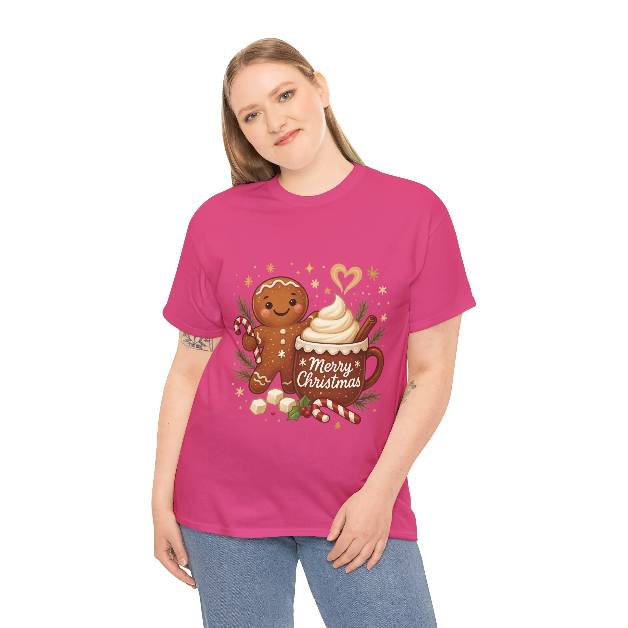 Gingerbread - Hot Cocoa Women's Christmas T-Shirt, Cozy Holiday Tee - Image 24