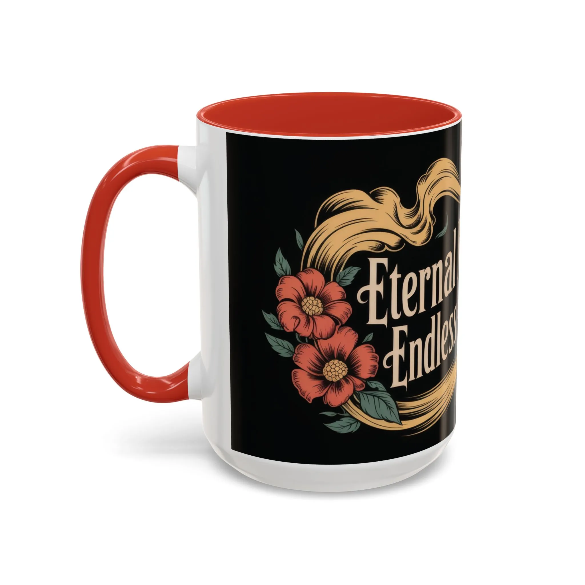 Eternal Mind Endless Flame Mug, Gothic Skull - Floral Coffee Cup, Dark Romantic Gift for Halloween or Everyday Use, Coffee Mug (11, 15oz) - Image 18