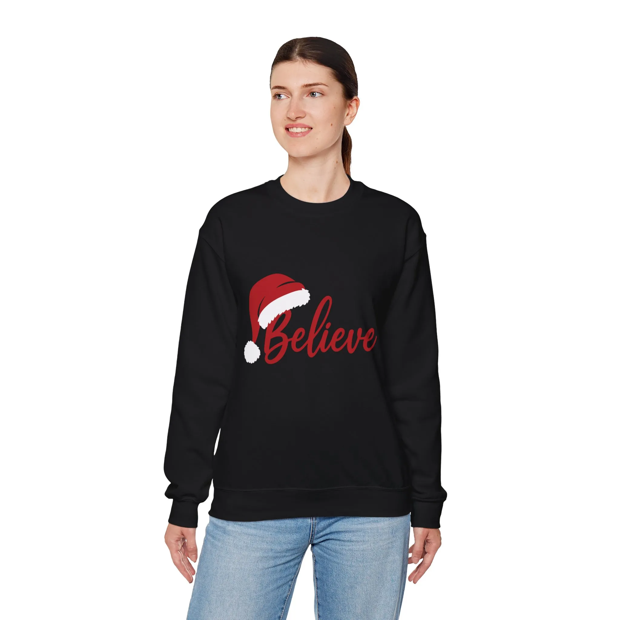 Believe Christmas Women's Sweatshirt, Minimalist Holiday Crewneck, Cozy Sweatshirt for Women - Image 6