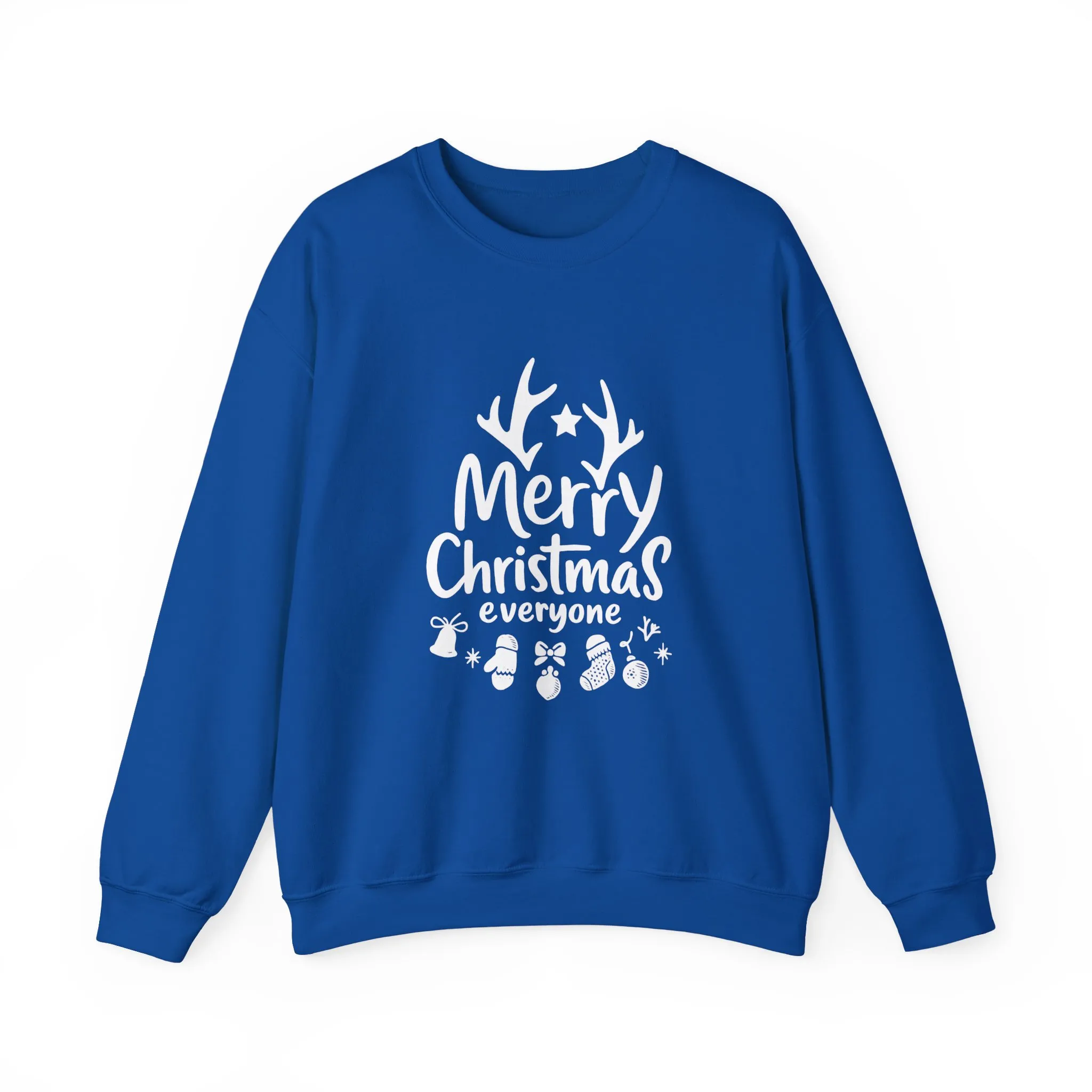 Merry Christmas Everyone Women's Sweatshirt, Cozy Holiday Pullover, Festive Minimal Design Heavy Blend™ Crewneck Sweatshirt - Image 16