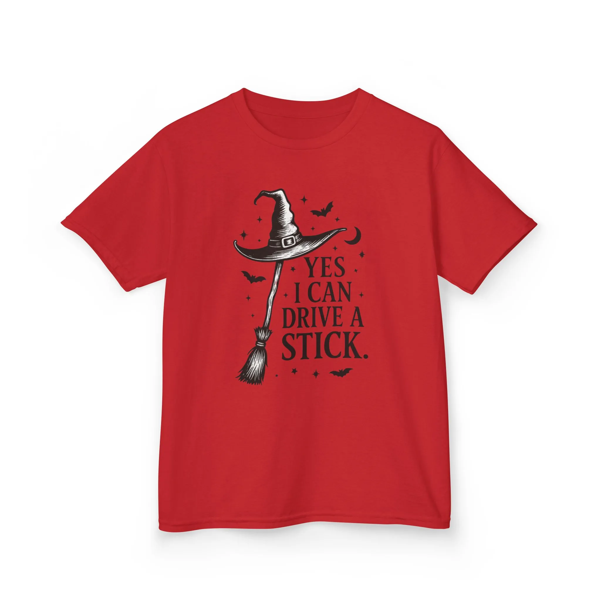 Yes I Can Drive a Stick Girls Witch T-Shirt, Cute Halloween Shirt for Kids, Girls Halloween Tee - Image 17