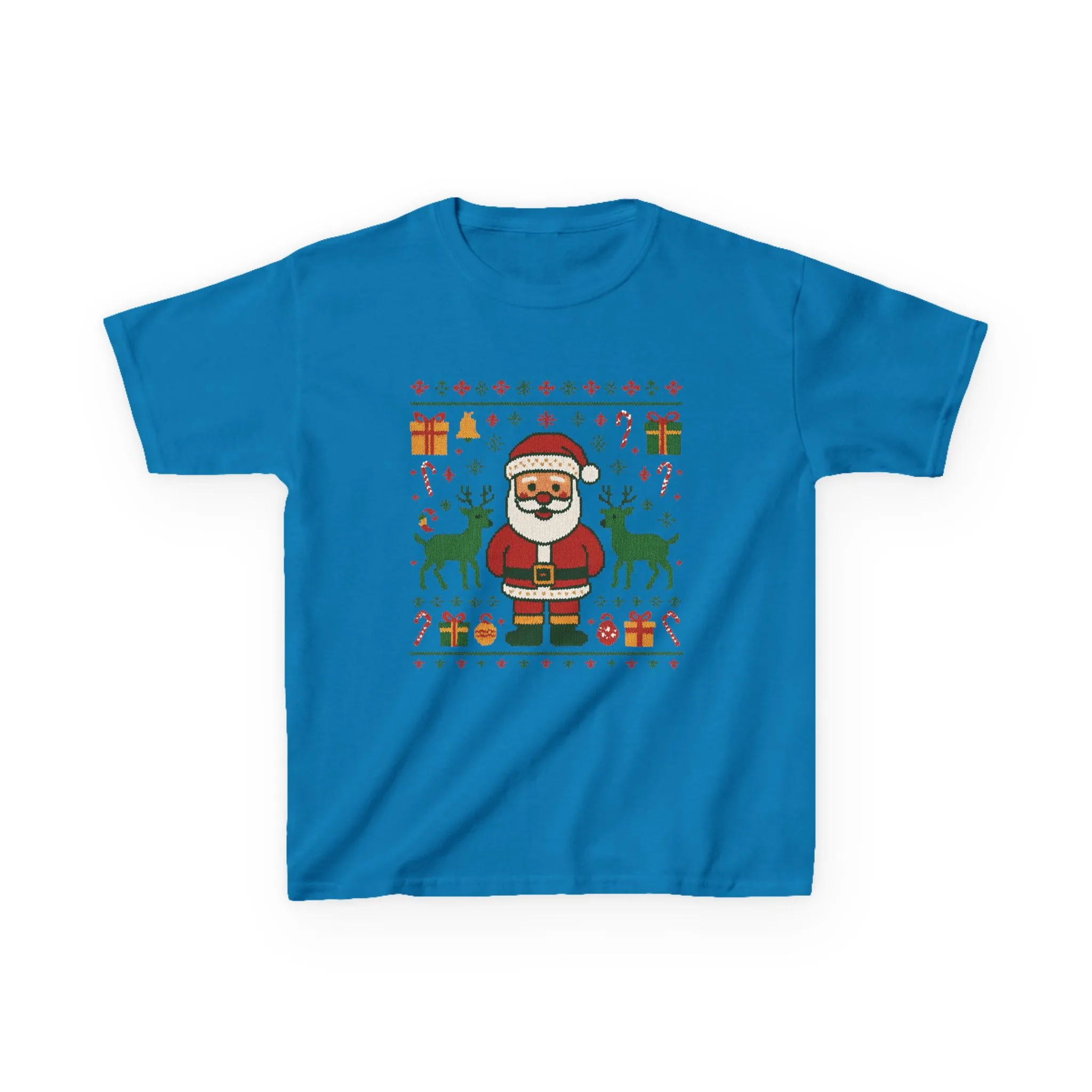 Kids Santa Christmas Shirt, Holiday Style Kids Sweater - Image 9