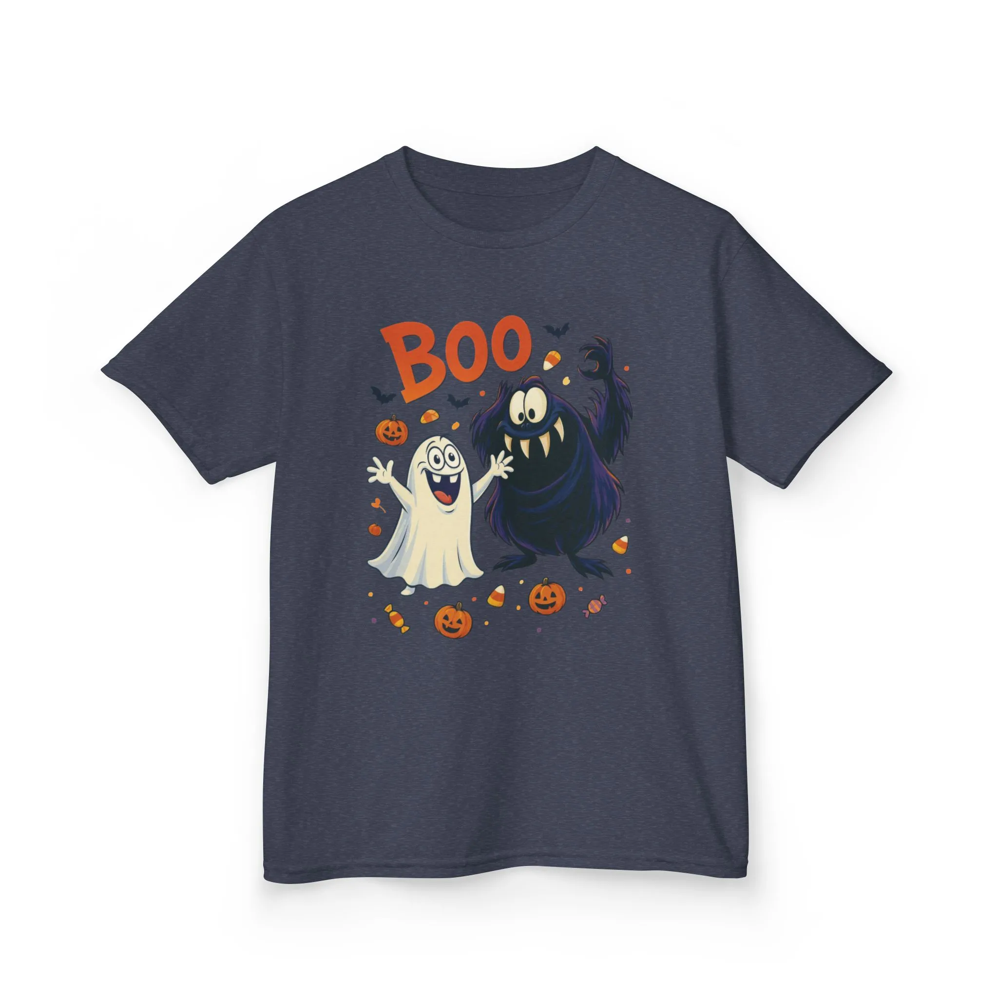 Kids Halloween T-Shirt BOO! Cute Ghost Monster Shirt, Funny Spooky Graphic Tee for Boys Girls, Halloween Costume Gift - Image 16